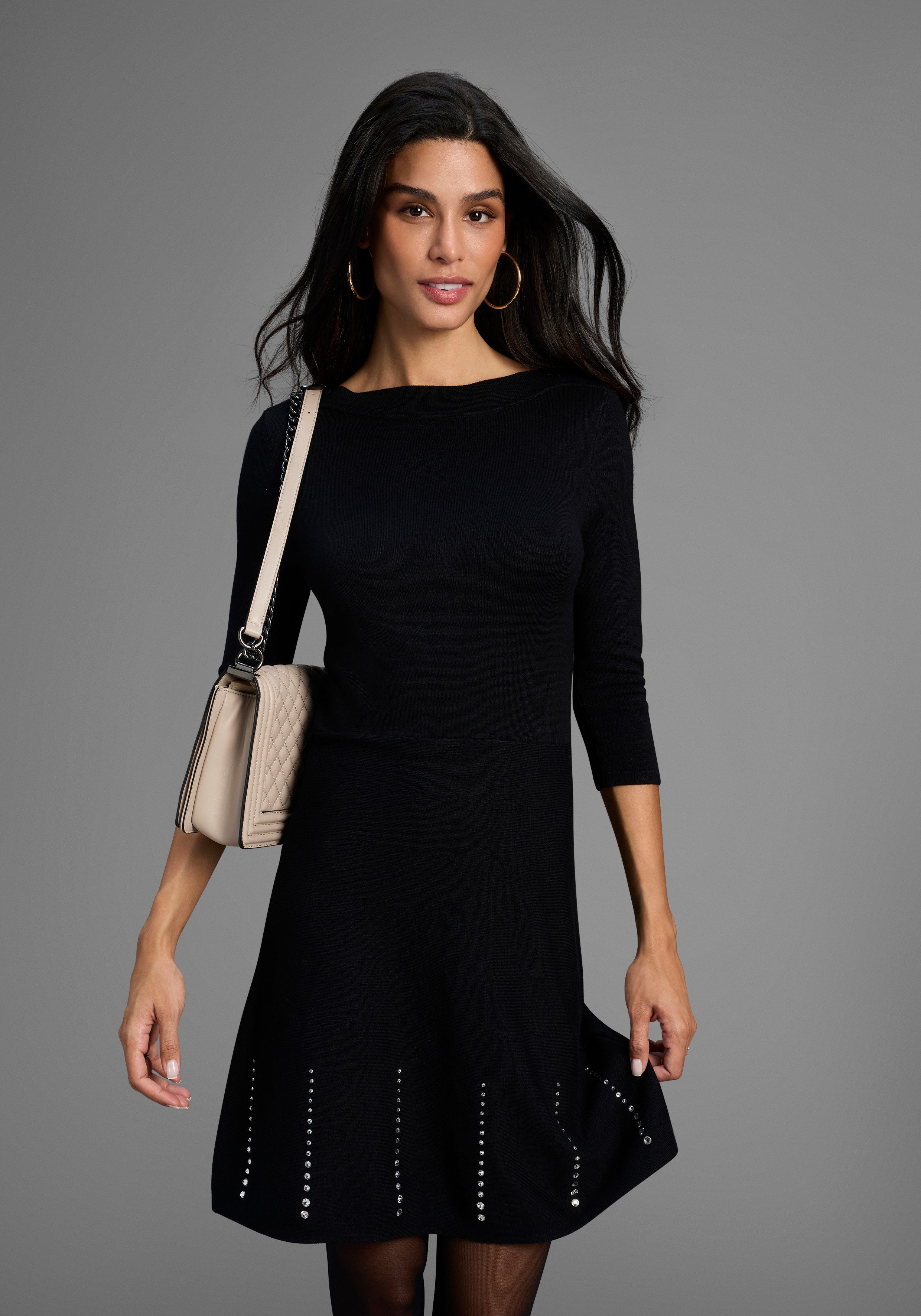 Bruno Banani Strickkleid mit glitzerndem Detail