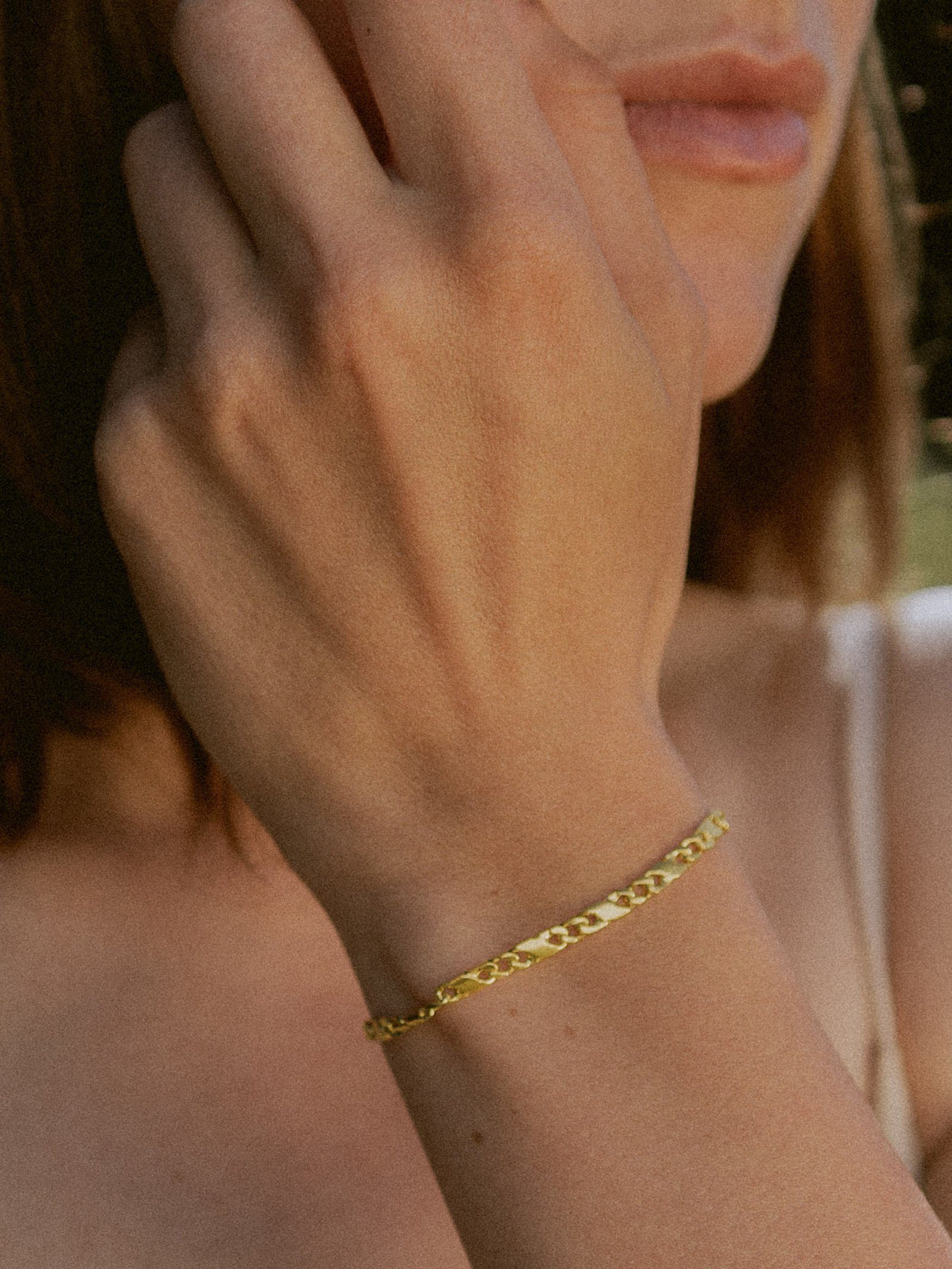 modabilé Goldarmband Armband Dollarkette 3,1mm 585 Echtgold, Herren  Armkettchen 19cm, Armkette, Made in Germany