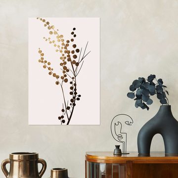 Posterlounge Wandfolie KUBISTIKA, Golden Brench, Wohnzimmer Minimalistisch Grafikdesign