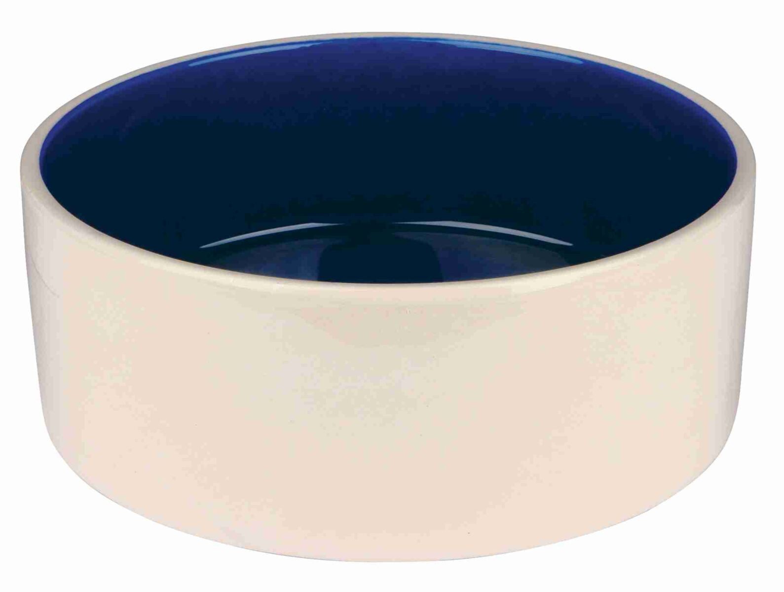 TRIXIE Napf Keramiknapf - creme/blau - 2,3 l/ø 22 cm