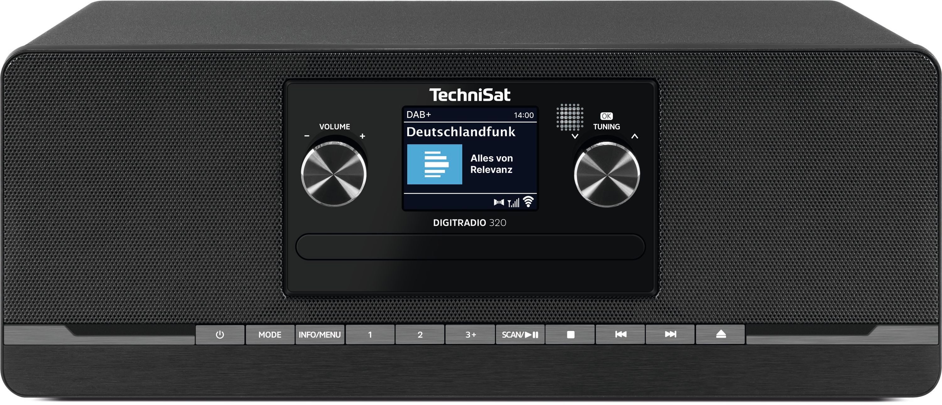 TechniSat DIGITRADIO 320 Digitalradio (DAB) (Digitalradio (DAB), FM-Tuner mit RDS, 10 W, CD-Player, Bluetooth, USB, AUX, Wecker, Sleeptimer, Fernbedienung)