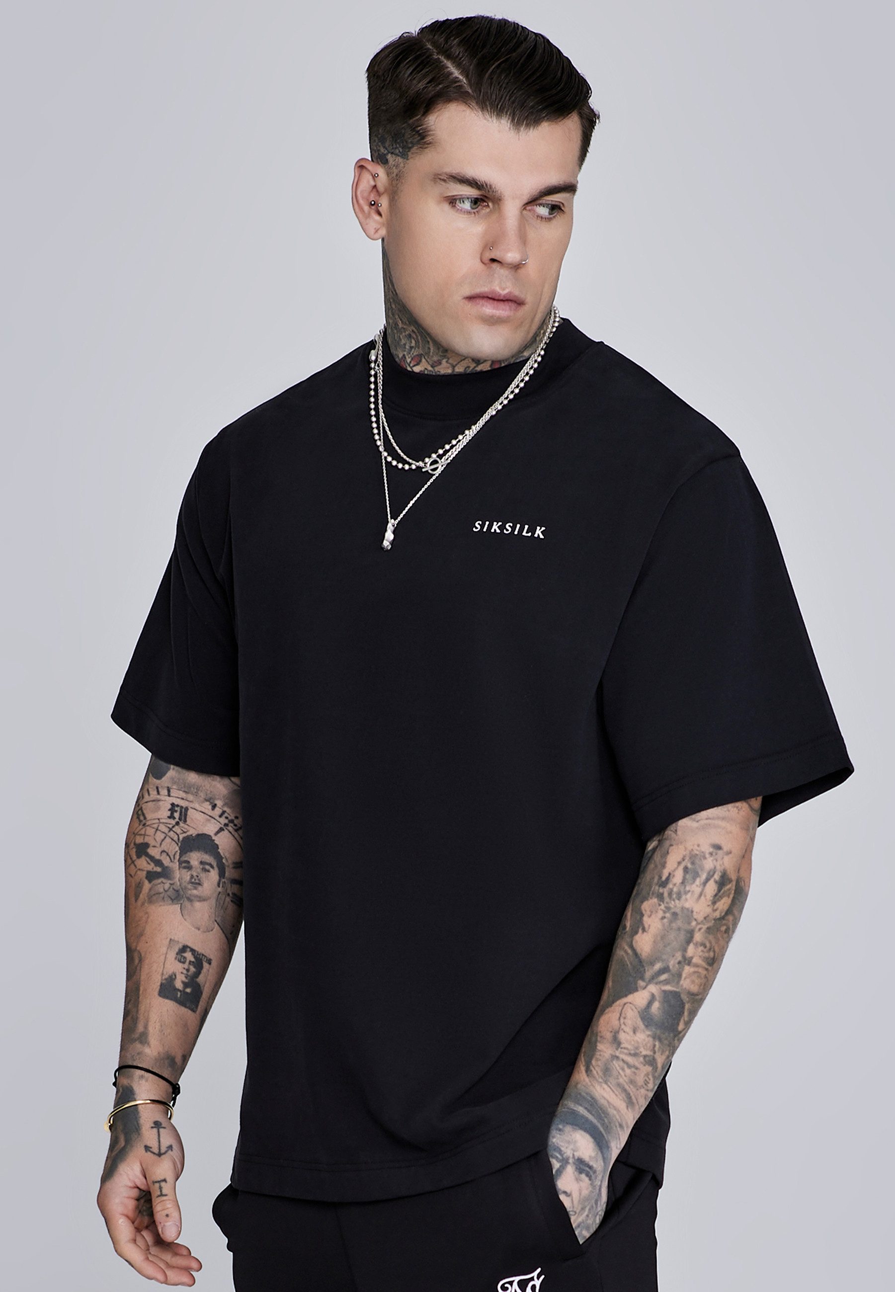 T-Shirt SikSilk Herren T-Shirt mit Grafik