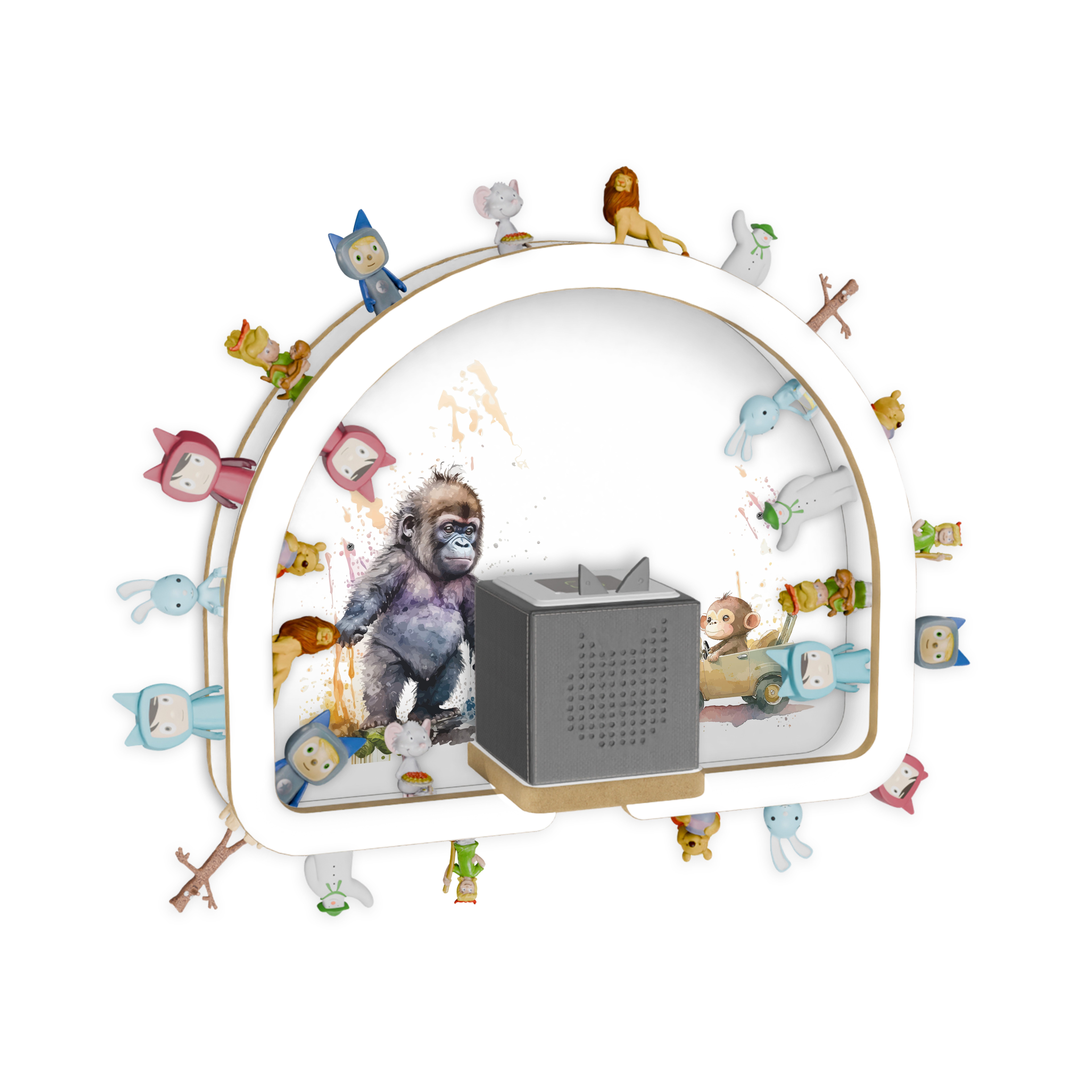 Holzura Kinderregal Tonie Regal Regenbogen mit günstig online kaufen