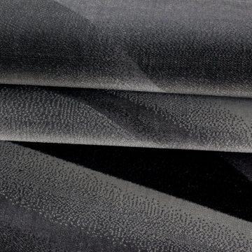 Teppich Kurzflor Teppich Matteo Schwarz, Teppich Boss, Läufer, Höhe: 12 mm