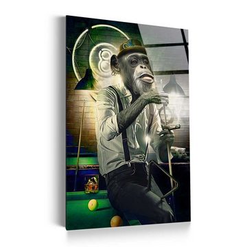 Mister-Kreativ XXL-Wandbild Billard Monkey - Premium Wandbild, Viele Größen + Materialien, Poster + Leinwand + Acrylglas