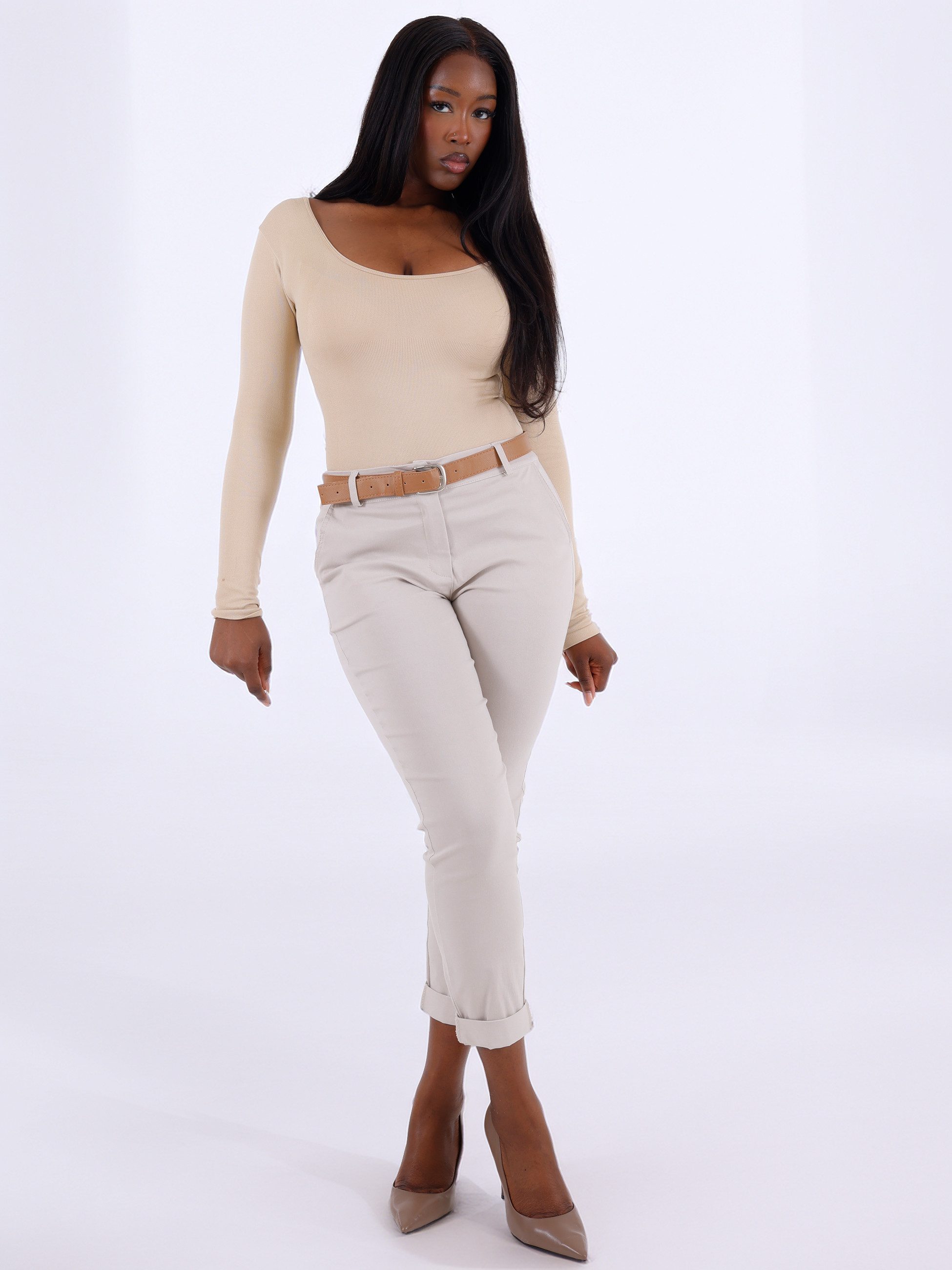 YC Fashion & Style Chinohose Sommer-Stoffhose – Slim Fit (Gr. 34–40) in Unifarbe