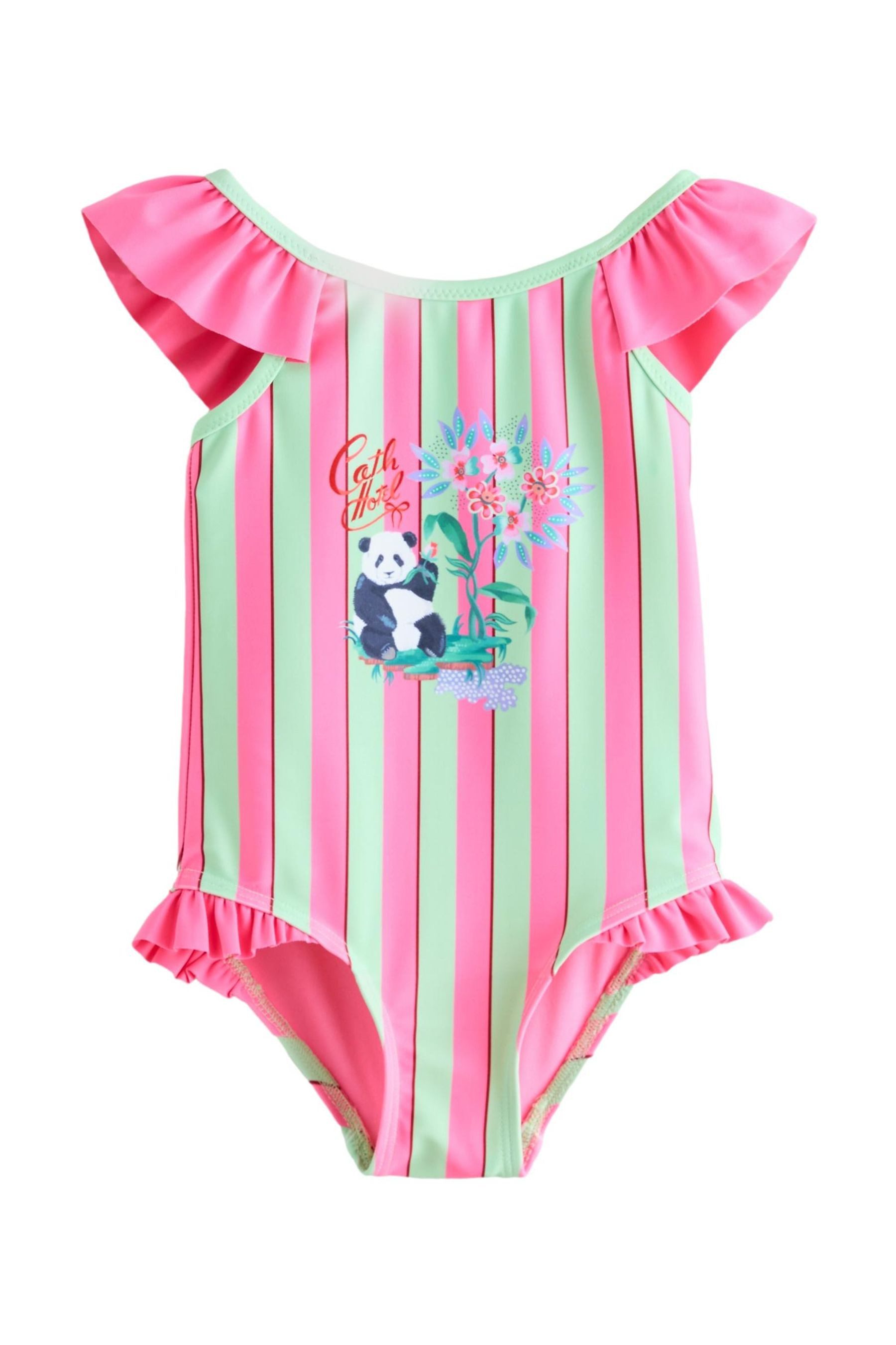 Pink/Green Stripe Panda
