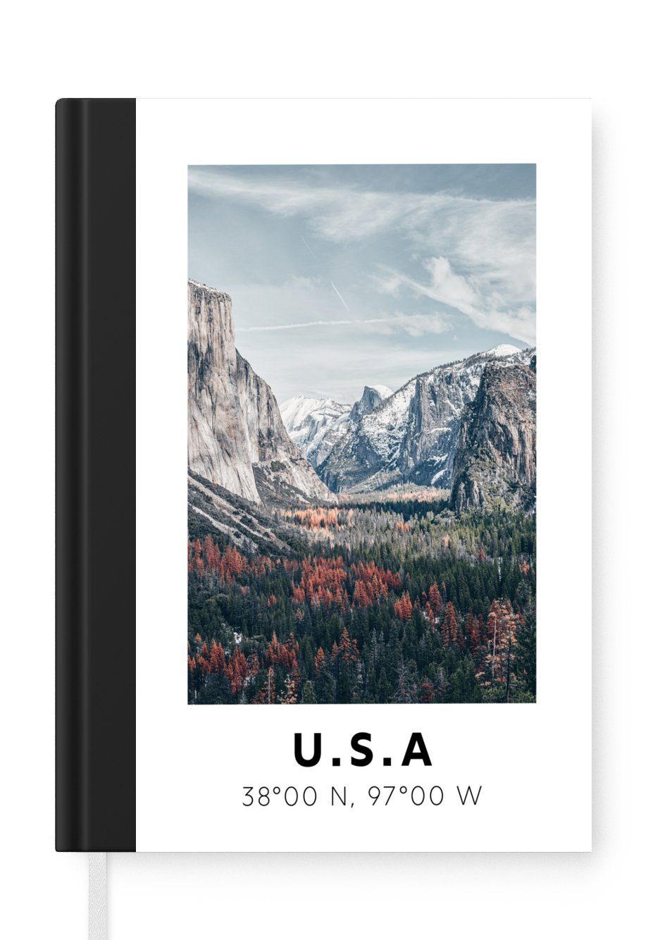 MuchoWow Notizbuch Yosemite - Amerika - Wyoming, Journal, Merkzettel, Tagebuch, Notizheft, A5, 98 Seiten, Haushaltsbuch