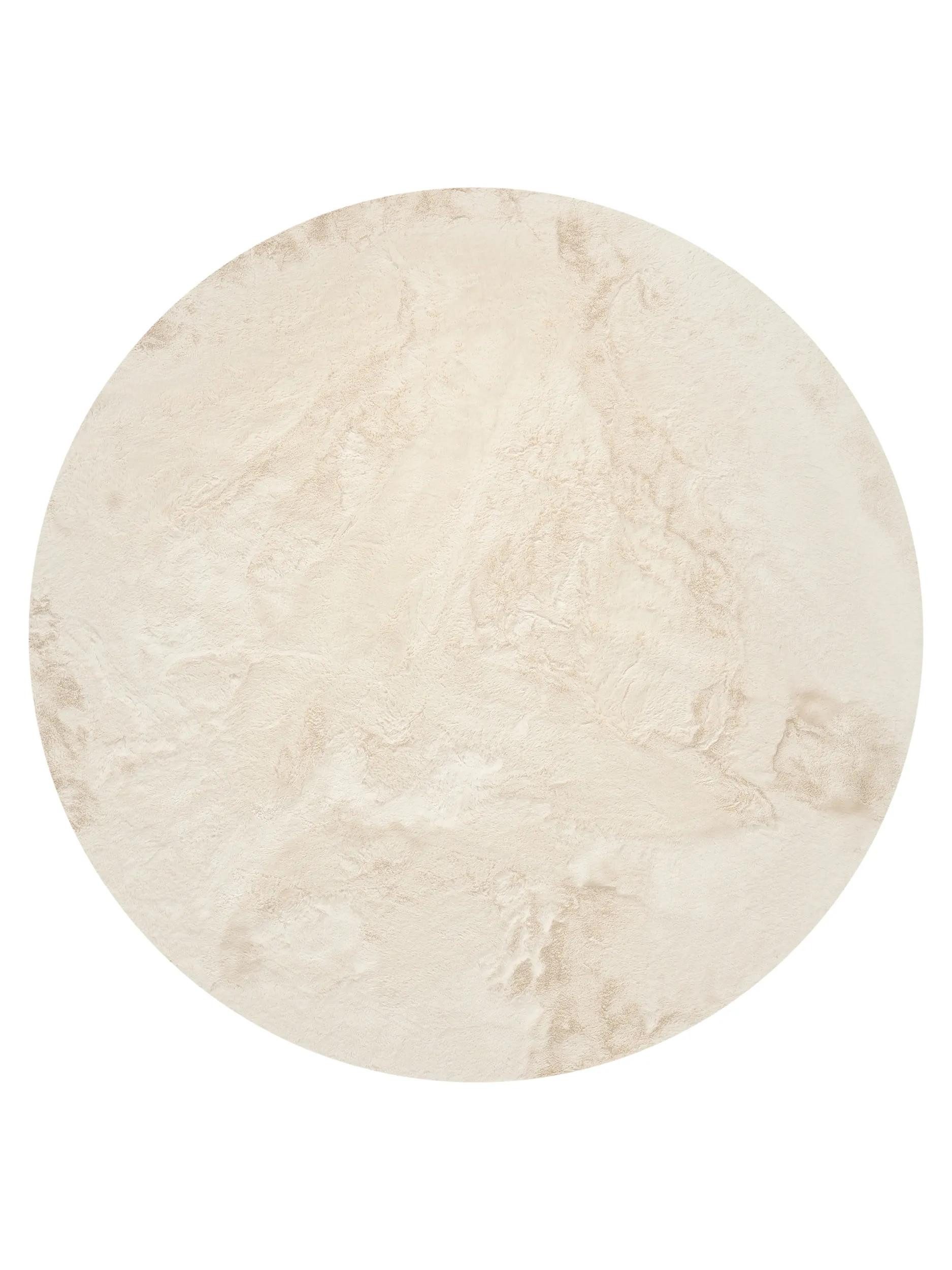 benuta Fellteppich Dave, rund, Höhe: 21 mm, Teppich Wohnzimmer, Schlafzimmer, Esszimmer, Flur, Kunstfaser, Cozy