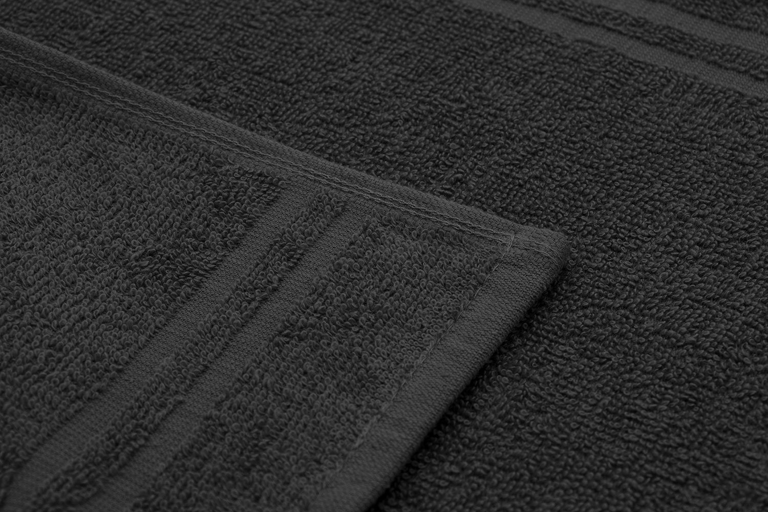 ZOLLNER 30 x cm, 30 vom Hotelwäschespezialisten Seiftuch Baumwolle, 100% schwarz (10-tlg),