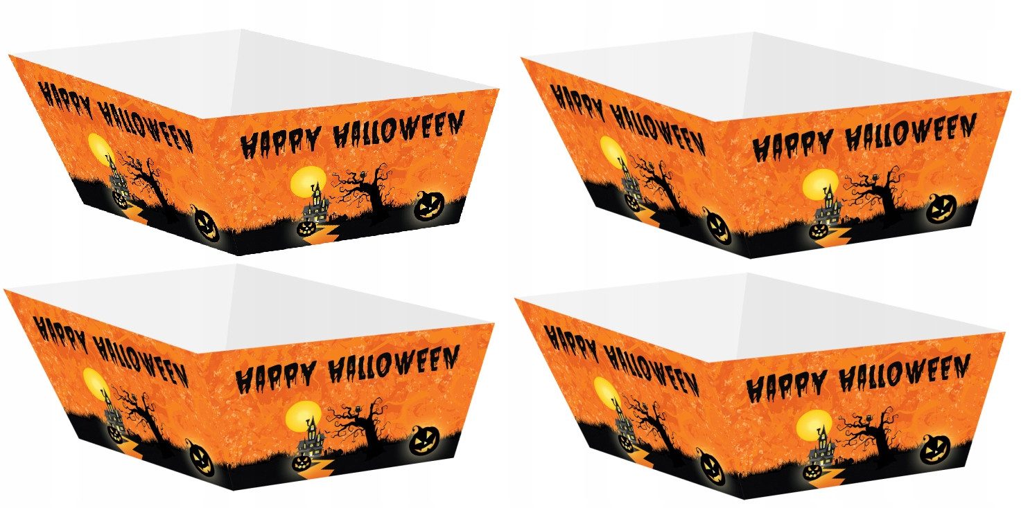 partydeco Snack-Deckel Halloween Party Boxen für Chips & Popcorn, Kürbisse
