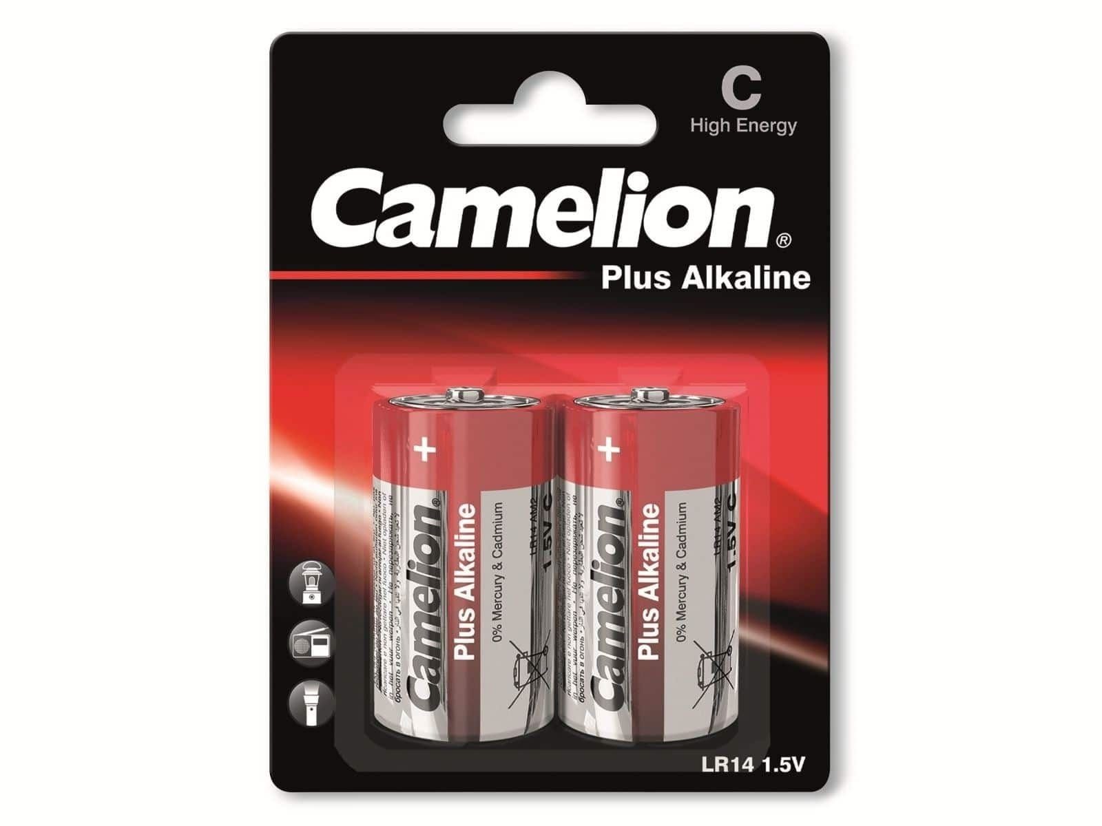 2 Camelion Plus-Alkaline, CAMELION Baby-Batterie, LR14, Batterie