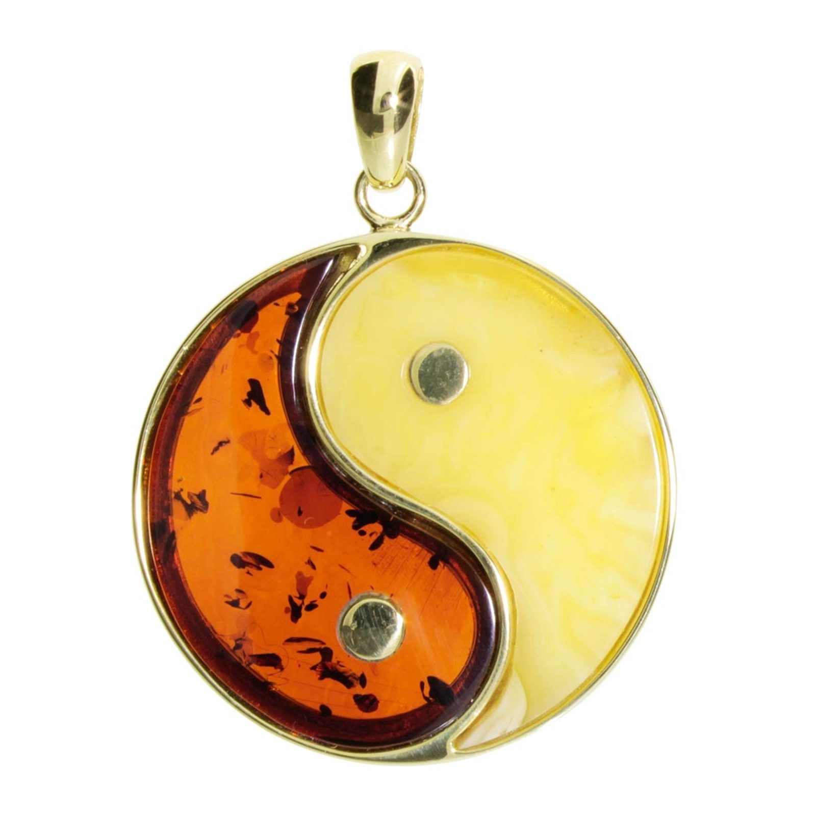 Kettenanhänger Ostsee-Schmuck Anhänger Yin & Yang Anhänger Yin & Yang