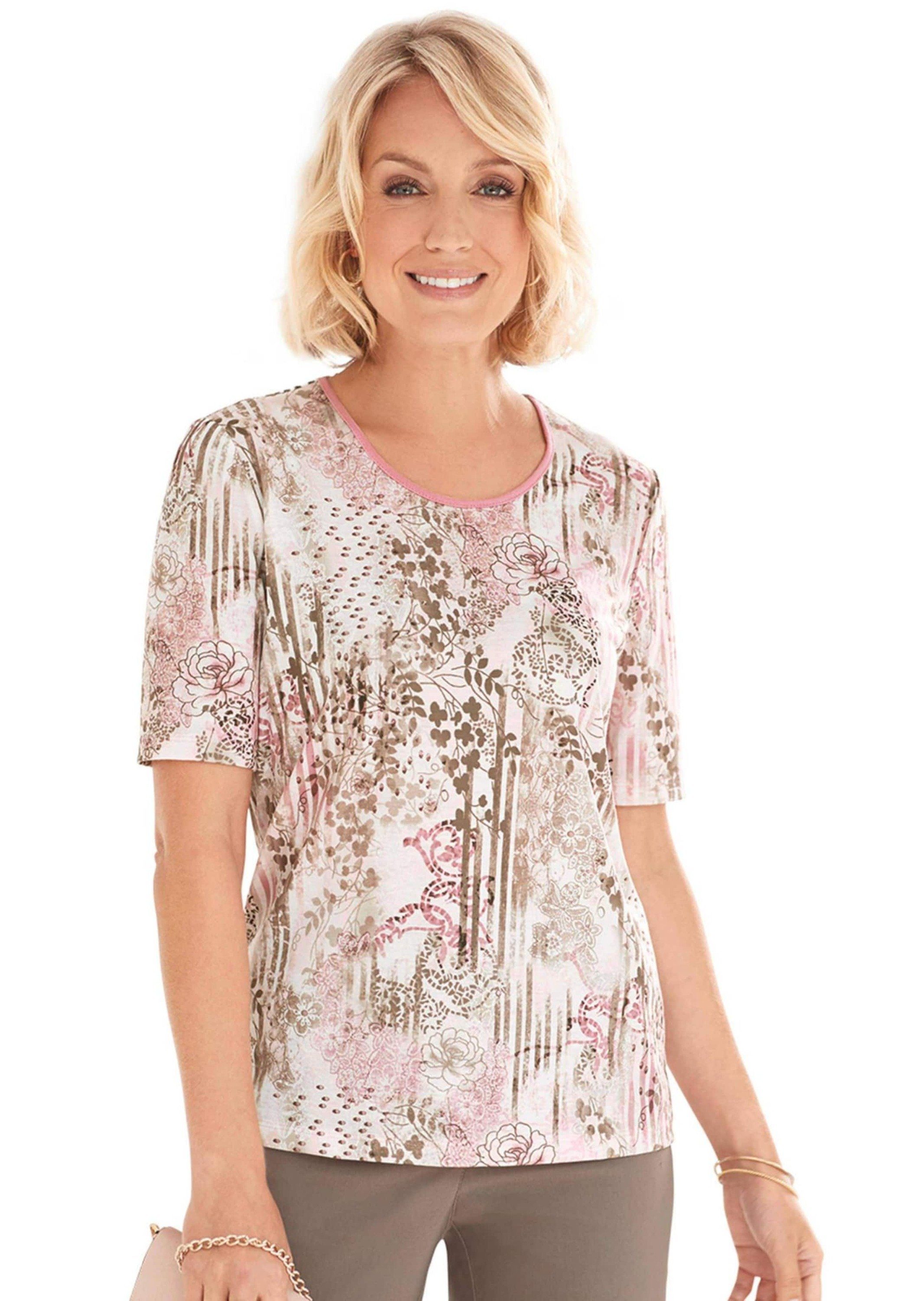 Print-Shirt Bequemes Druckshirt im Mustermix