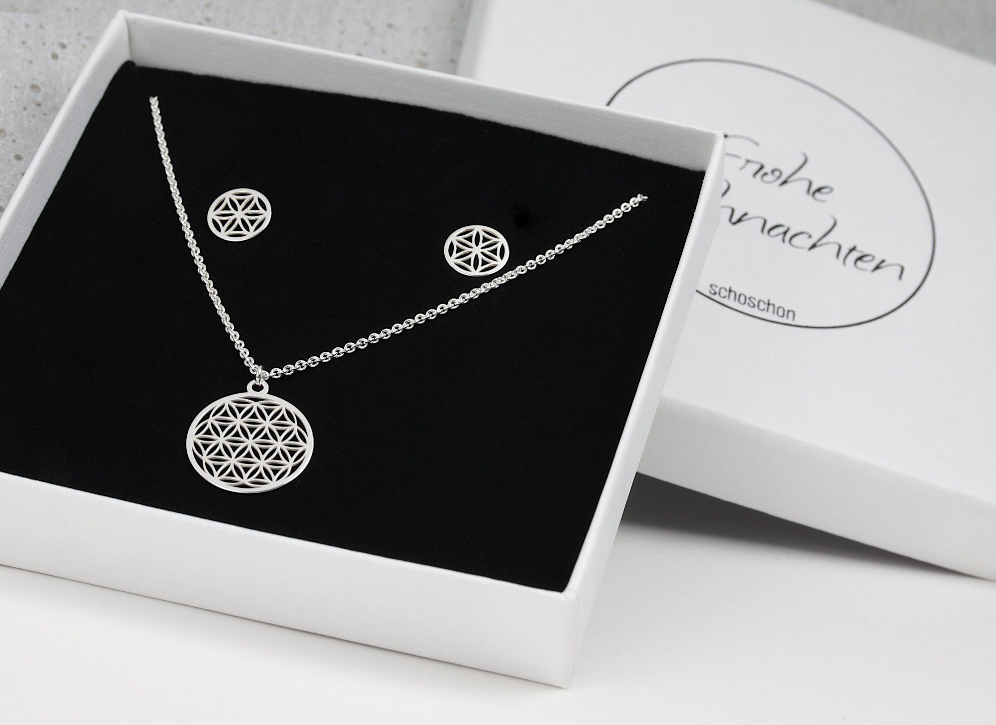SCHOSCHON Schmuckset Blume des Lebens Halskette günstig online kaufen