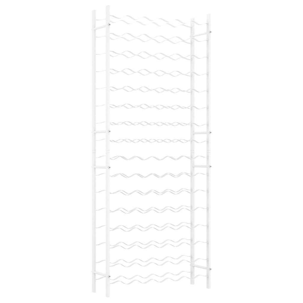 vidaXL Weinregal Weinregal für 96 Flaschen Weiß Metall, 1-tlg.