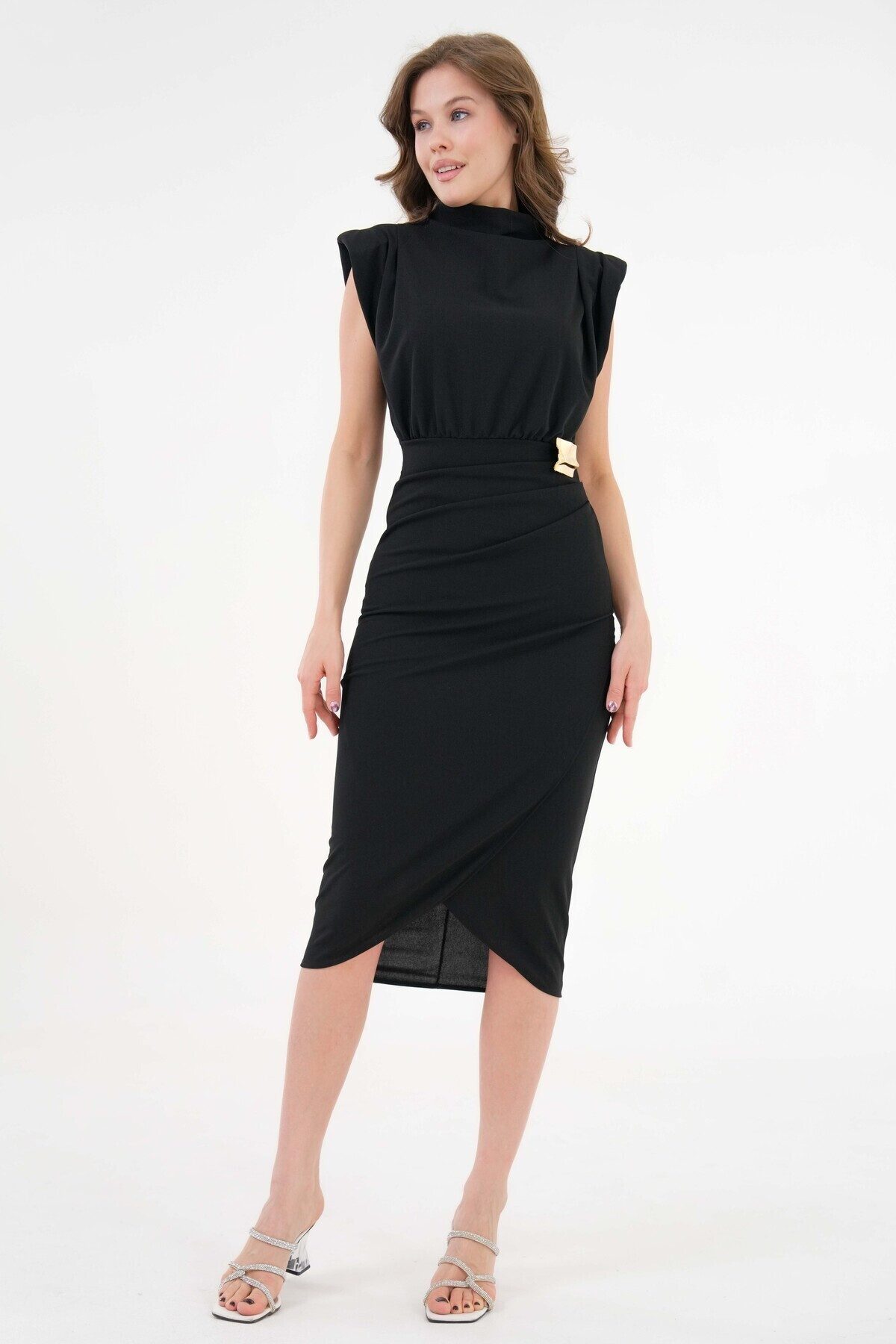 WOMAN VISION Midikleid Burgunderrotes Damenkleid, flexibler günstig online kaufen
