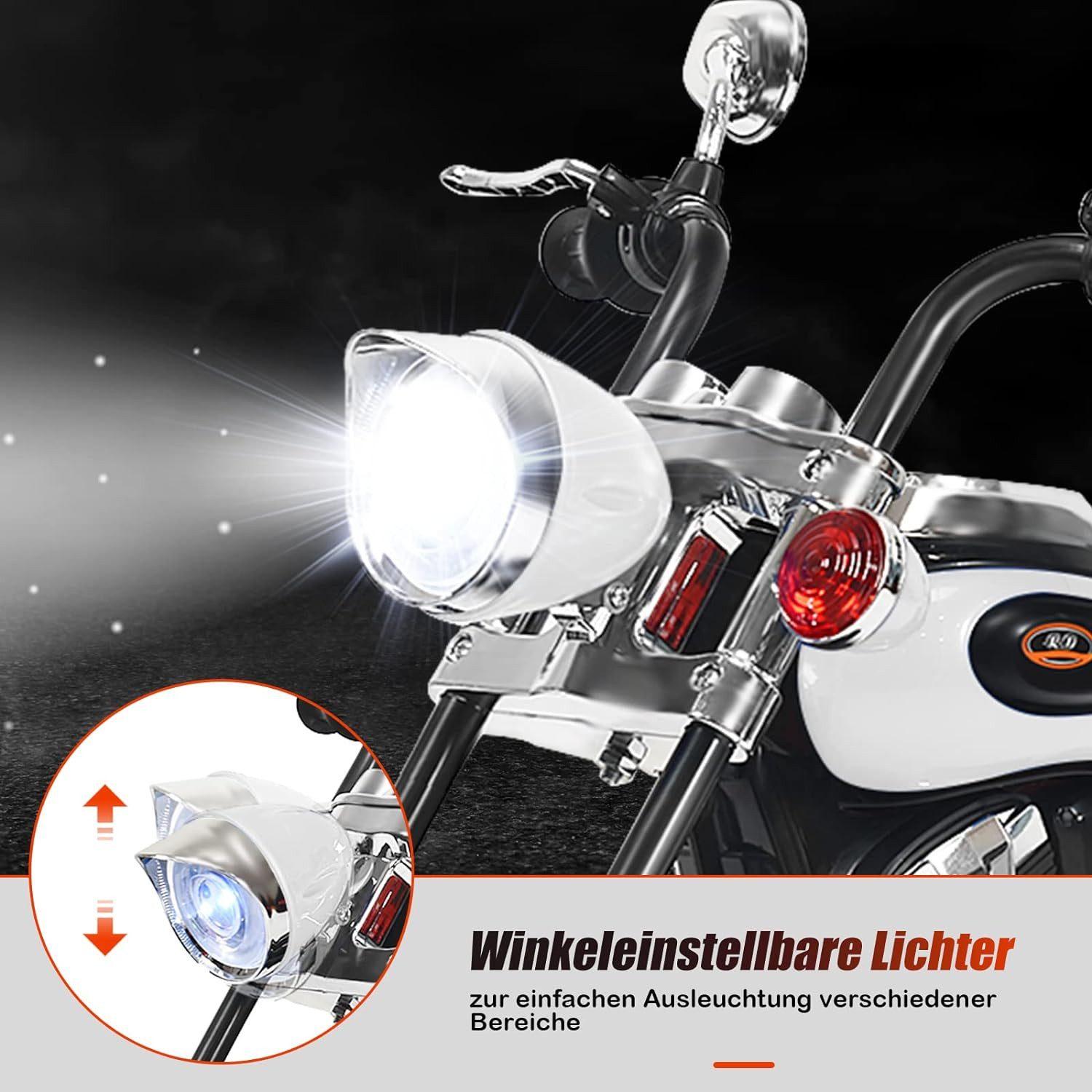 KOMFOTTEU Elektro-Kindermotorrad Dreirad Motorrad, mit Vor-und Rückwärtsschalter, für Kinder ab 3 Jahre