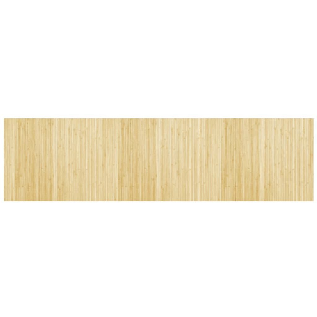 Teppich Teppich Rechteckig Hell Natur 80x300 cm Bambus