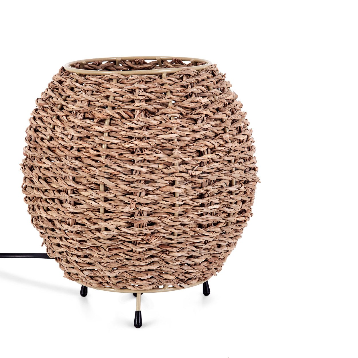 hofstein Tischleuchte Tischlampe aus Metall/Seegras in Beige/Naturfarben, o günstig online kaufen