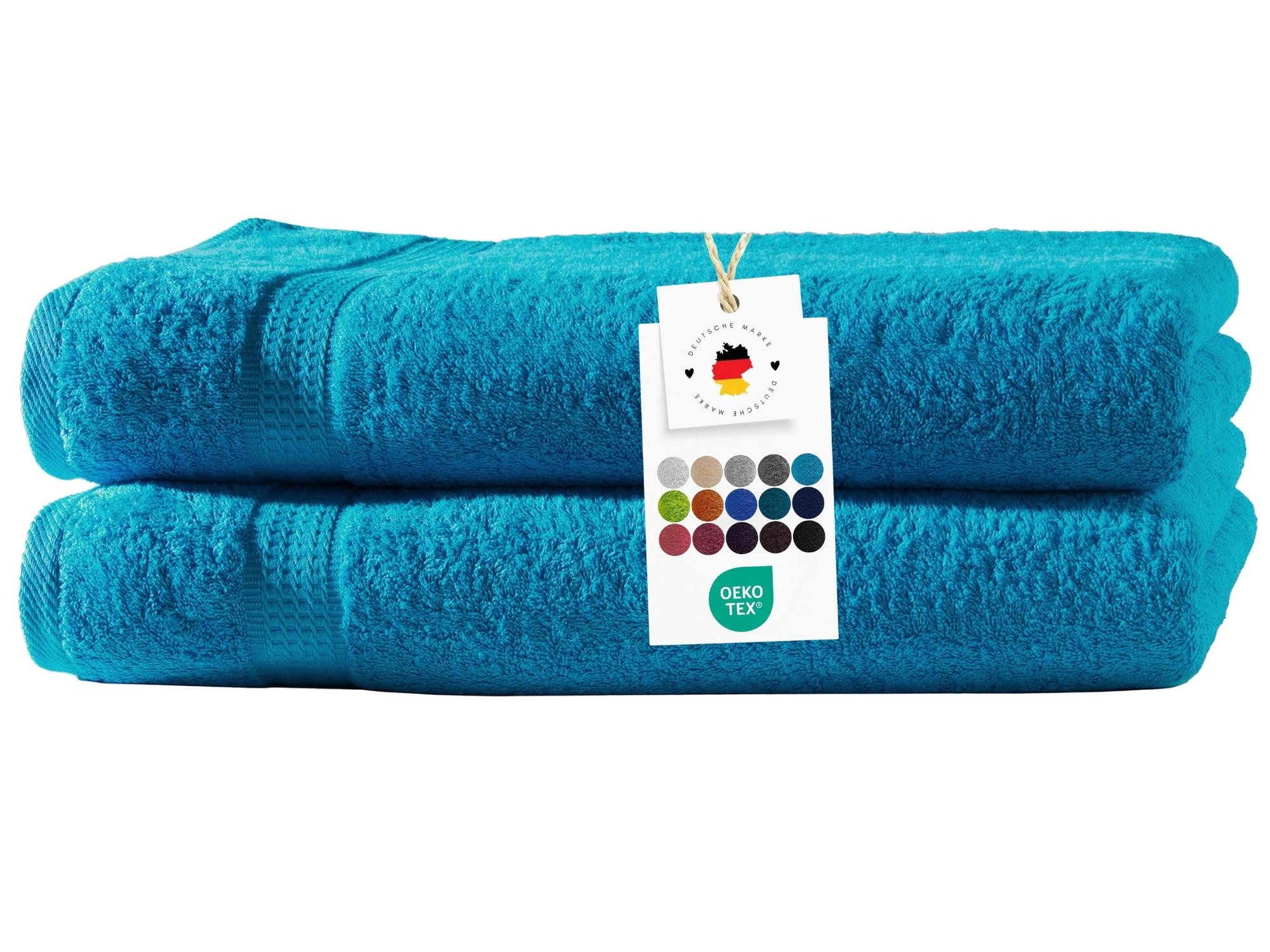 Carpe Sonno Duschtücher 70x140 cm 100% Baumwolle Handtücher 500 g/m2 Frottier Duschtuch Set, Frottier (Spar-Set, 2-St), Extra Soft & Weich, Saugfähig, Schwer, Atmungsaktiv, schnell trocknend