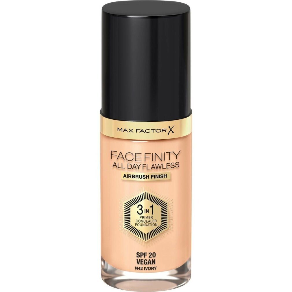 MAX FACTOR Foundation Facefinity All Day Flawless 3In1 Foundation N42-Ivory 30ml