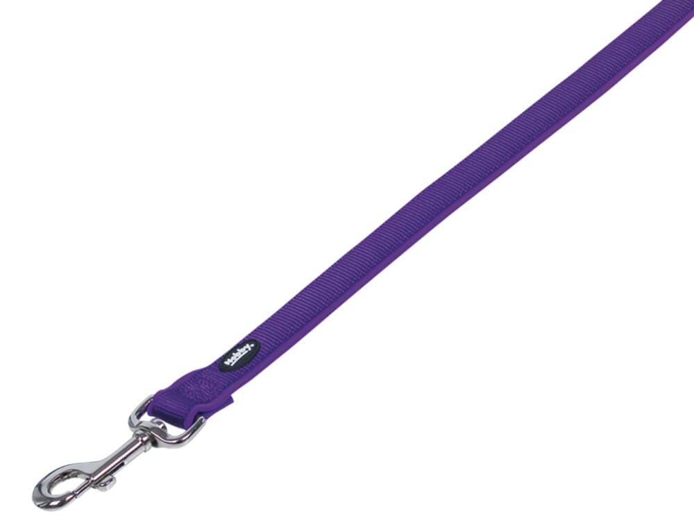 Nobby Hundeleine Leine "Classic Preno", lila, XS-S, Nylon-Neopren, weicher Griff durch Neoprenfutter