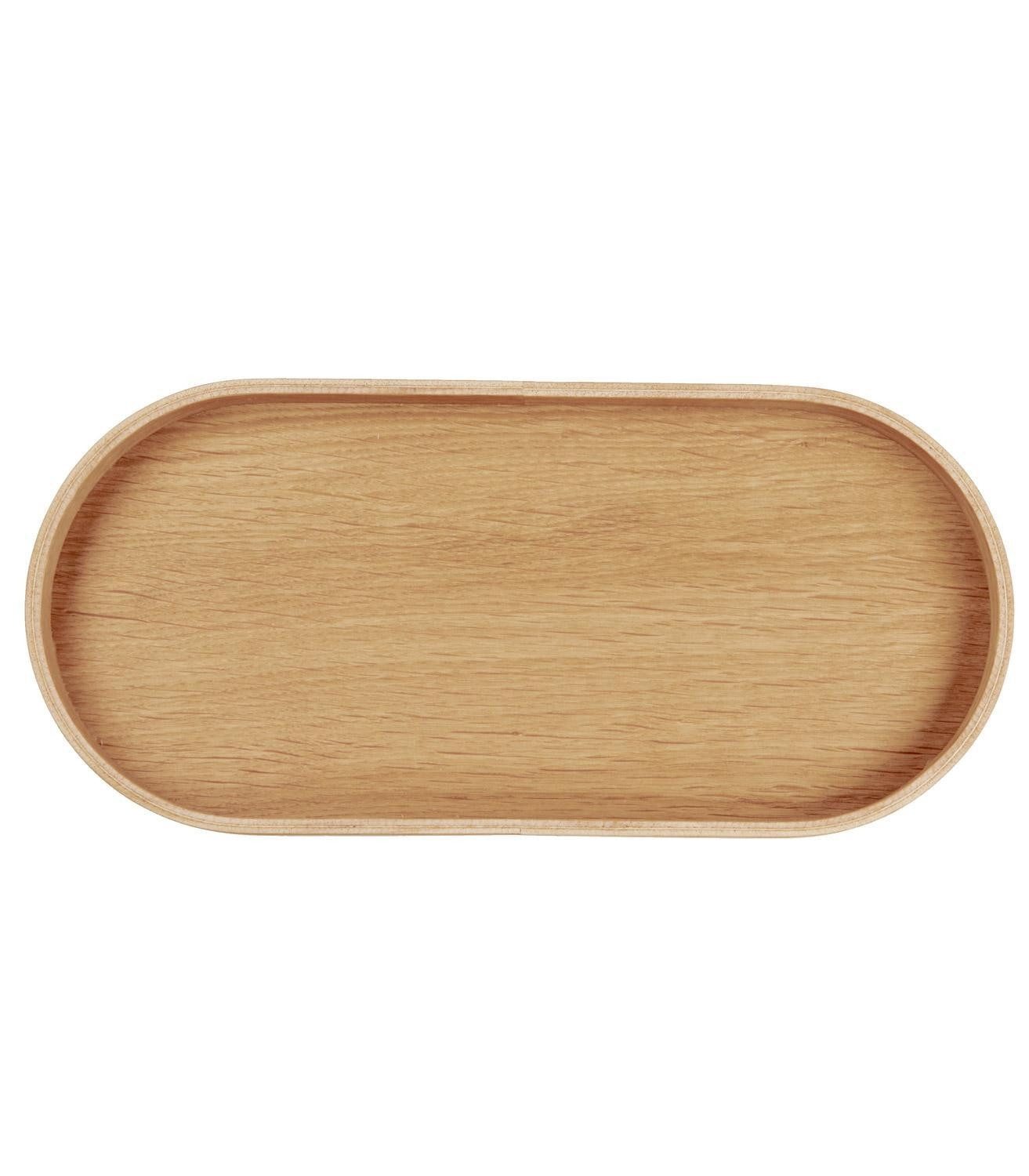 ASA SELECTION Dekotablett WOOD, Holztablett, Braun, B 35,5 cm, T 16,5 cm, (1 St), Eichenholz, oval