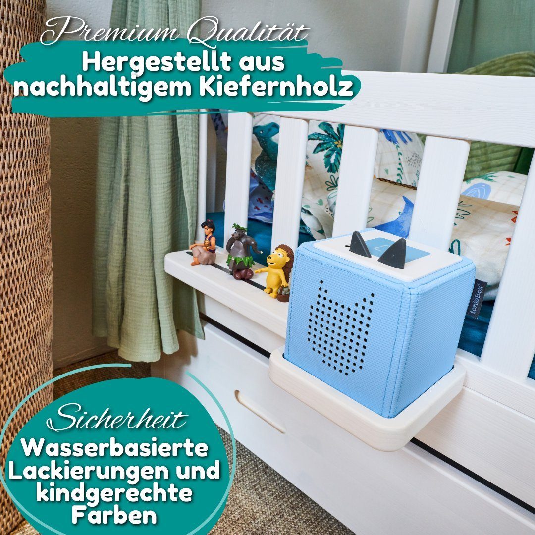 Alavya Home® Mädchen für Toniebox speziell Wandregal I Hausbett, passend Magnetisch Ideal und Kinderregal Für I für Junge entwickelt Toniebox für