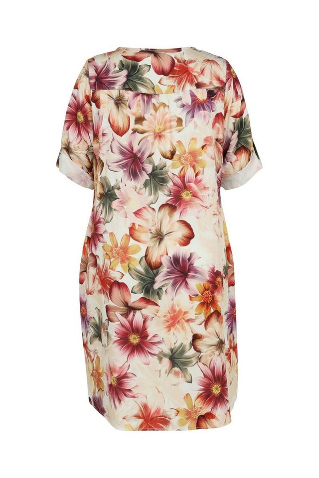 Paprika A-Linien-Kleid Kurzes Tunikakleid Aus Lyocell Mit Blumenmuster