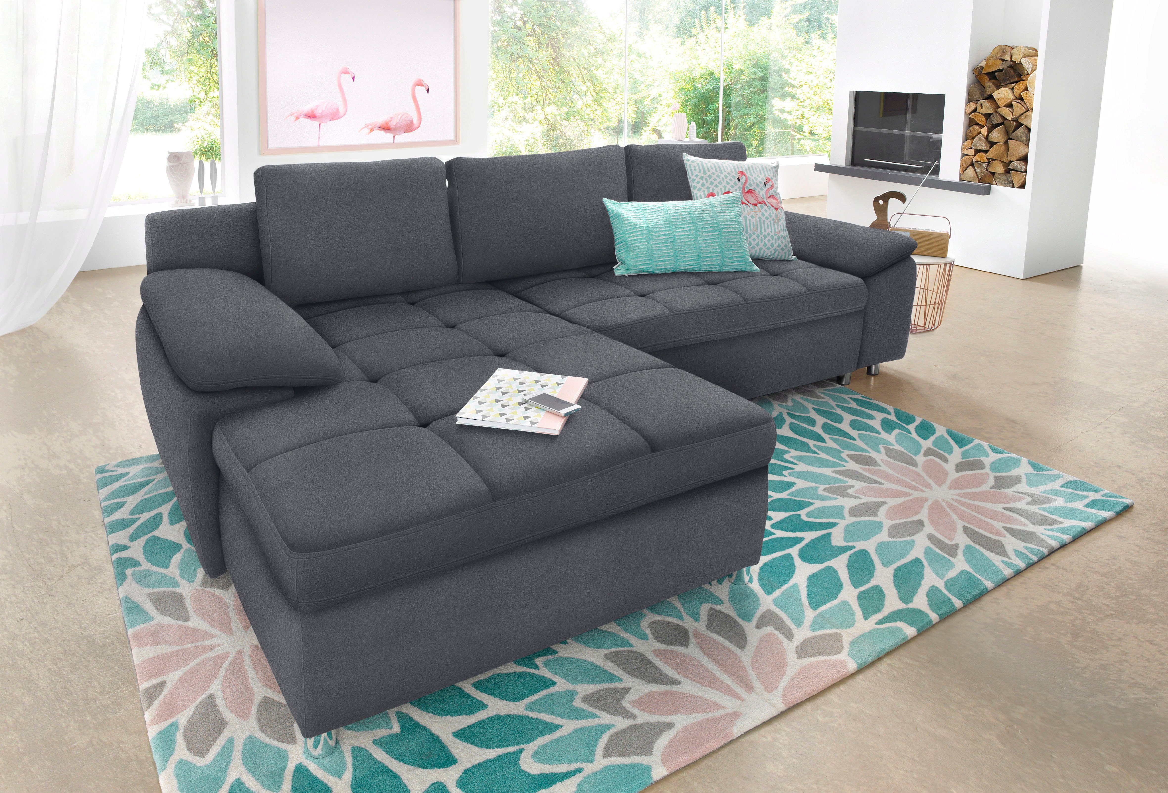 OTTO home Ecksofa Labene, L-Form, B: 270/290 cm, Bettfunktion & Bettkasten wählbar, XL/XXL wählbar, Federkern wählbar, lose Rückenkissen, modernes Design