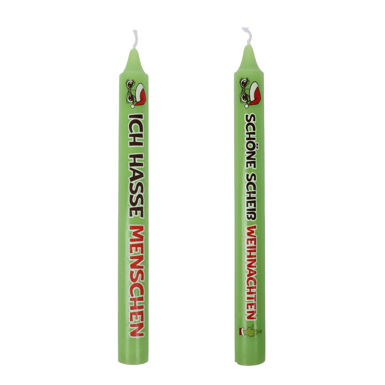 BURI Adventskerze 4er Set Weihnachts Kerzen lustige Weihnachtsdeko Wichtel