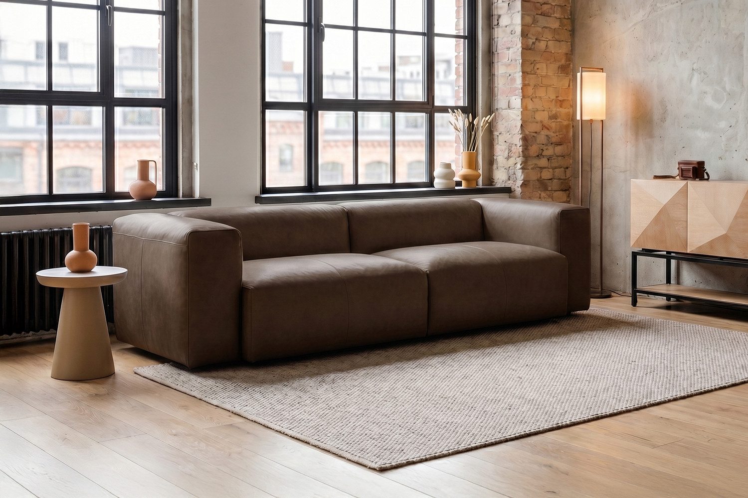 KAWOLA 4-Sitzer CELESTE Ledersofa – Zeitlose Eleganz, hochwertig gefertigt, 4-Sitzer Couch – Luxuriöser Komfort, edles Statement