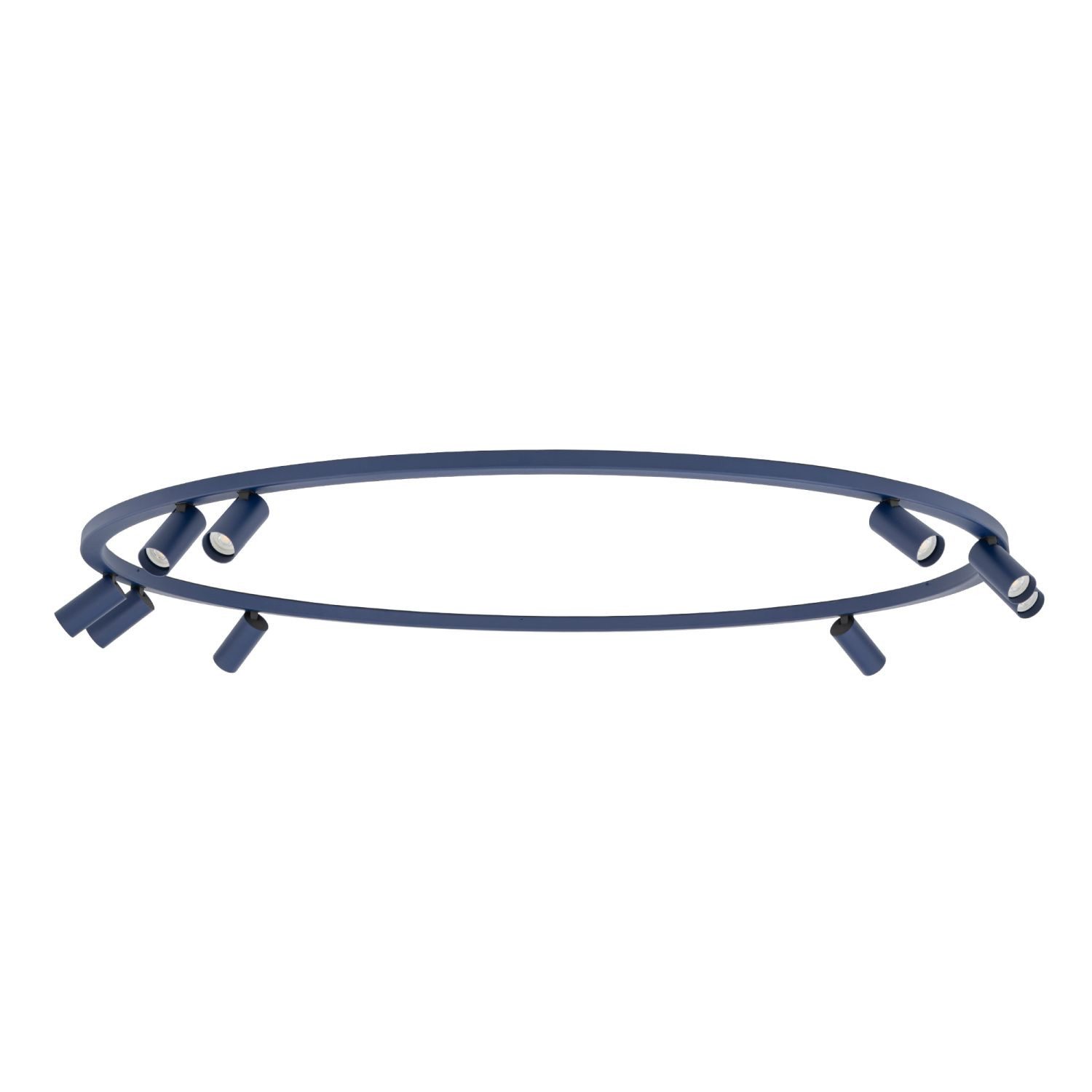 Licht-Erlebnisse Deckenstrahler ROJA, ohne Leuchtmittel, Metall Aluminium verstellbar D: 130 cm rund Marineblau GU10 Modern