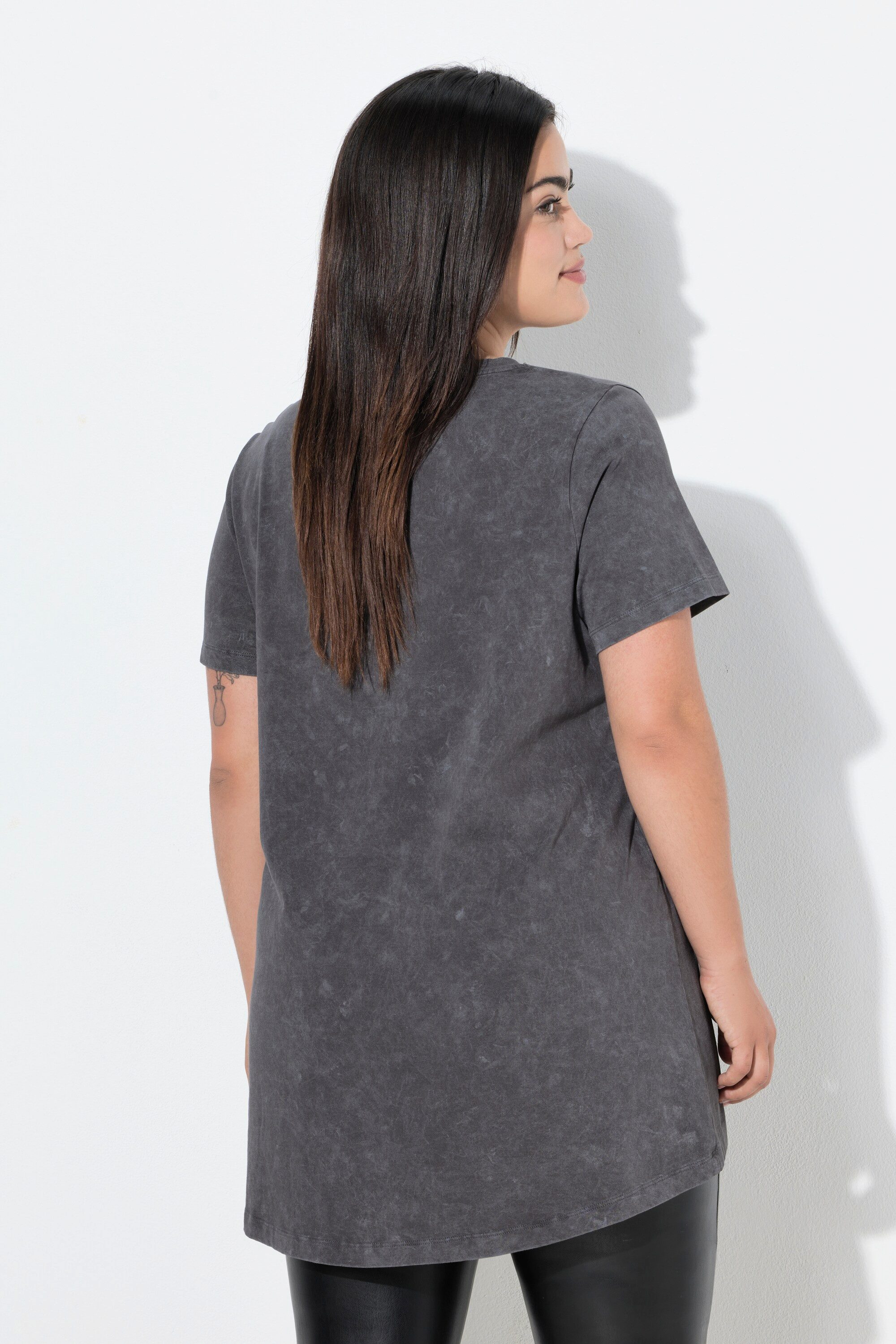 Angel of Style Longshirt T-Shirt längere A-Linie Totenkopf-Karten