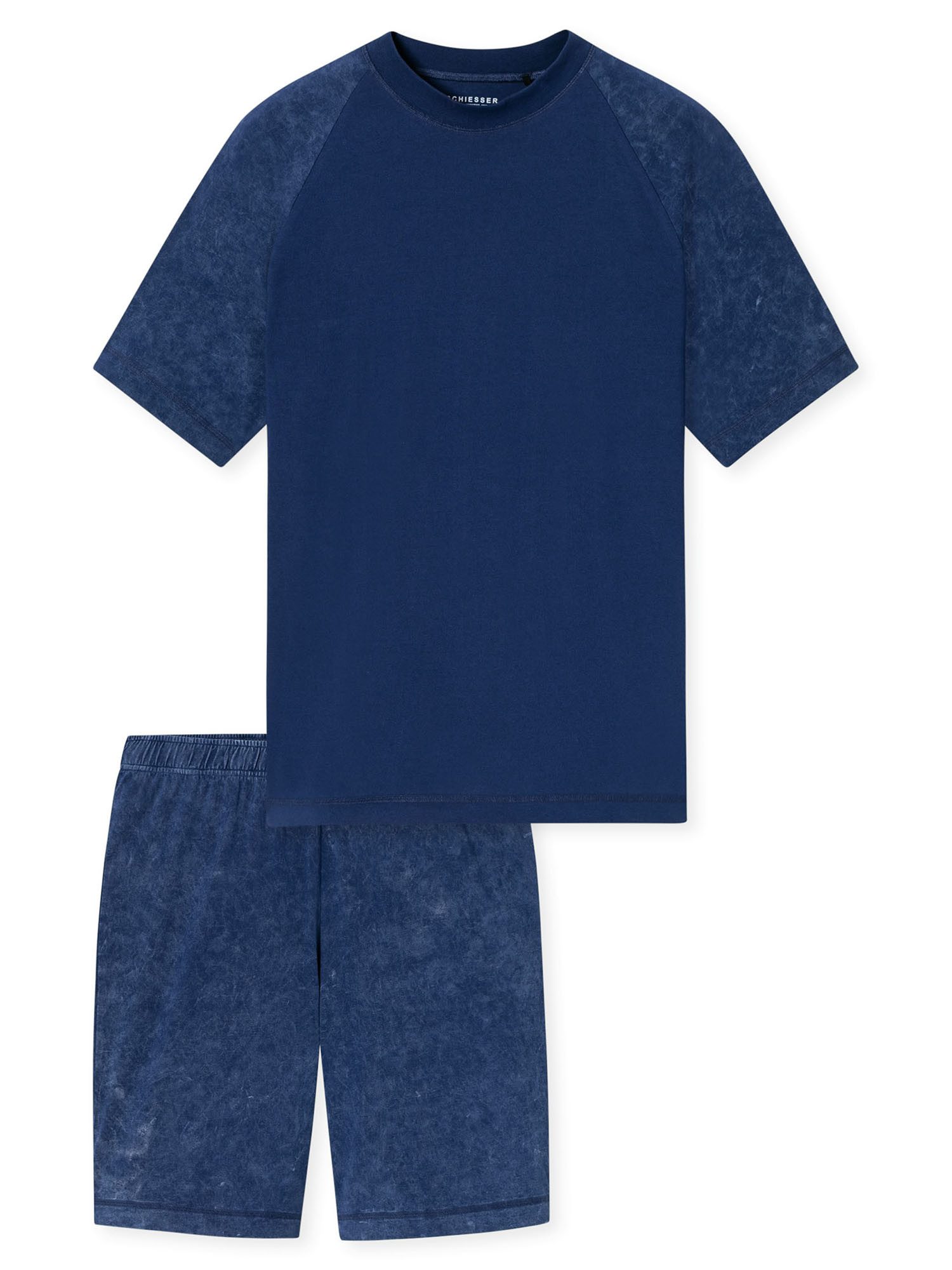 Schiesser Pyjama Modern Essentials (2 tlg) Schlafanzug, Pyjama Set, Nachtwäsche