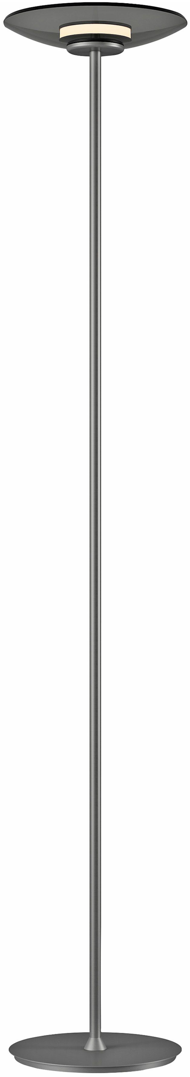Neuhaus PURE LED Stehlampe PURE Moon, LED fest integriert, Warmweiß, Stufenloses dimmen per Touchdimmer, Rauchglas