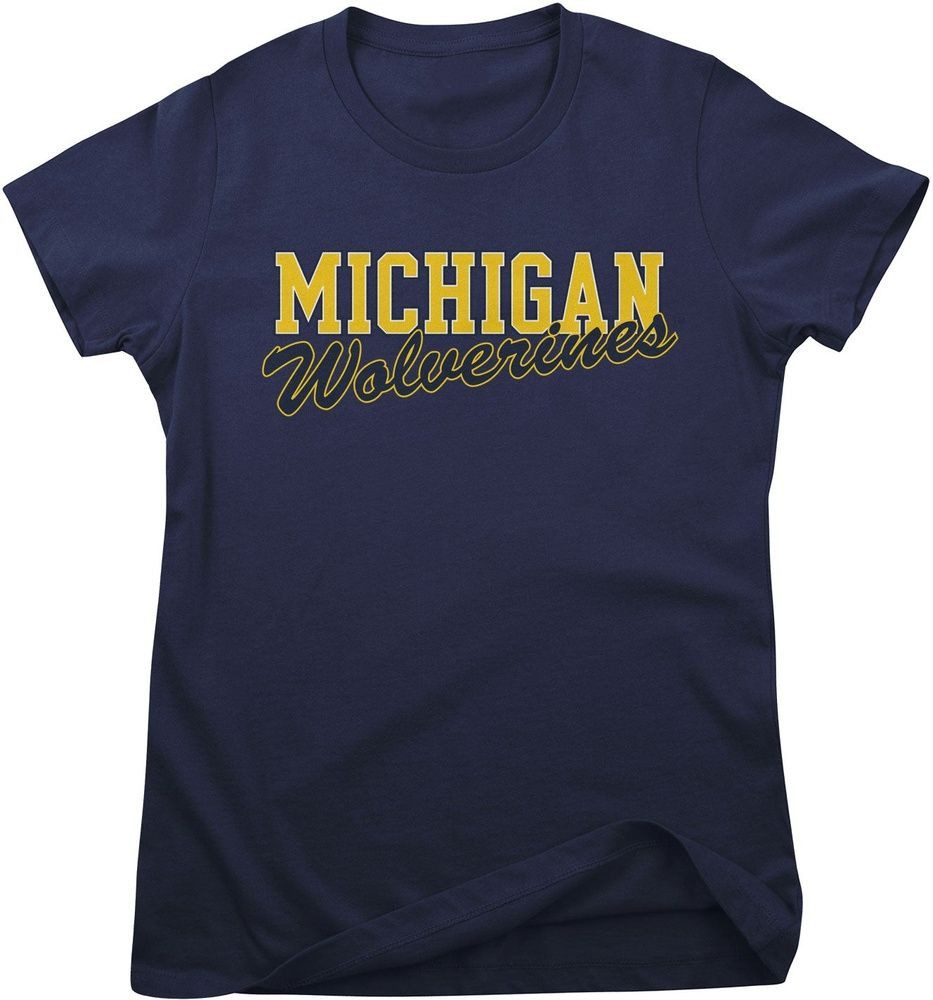 University of Michigan T-Shirt Michigan Wolverines Girly Tee