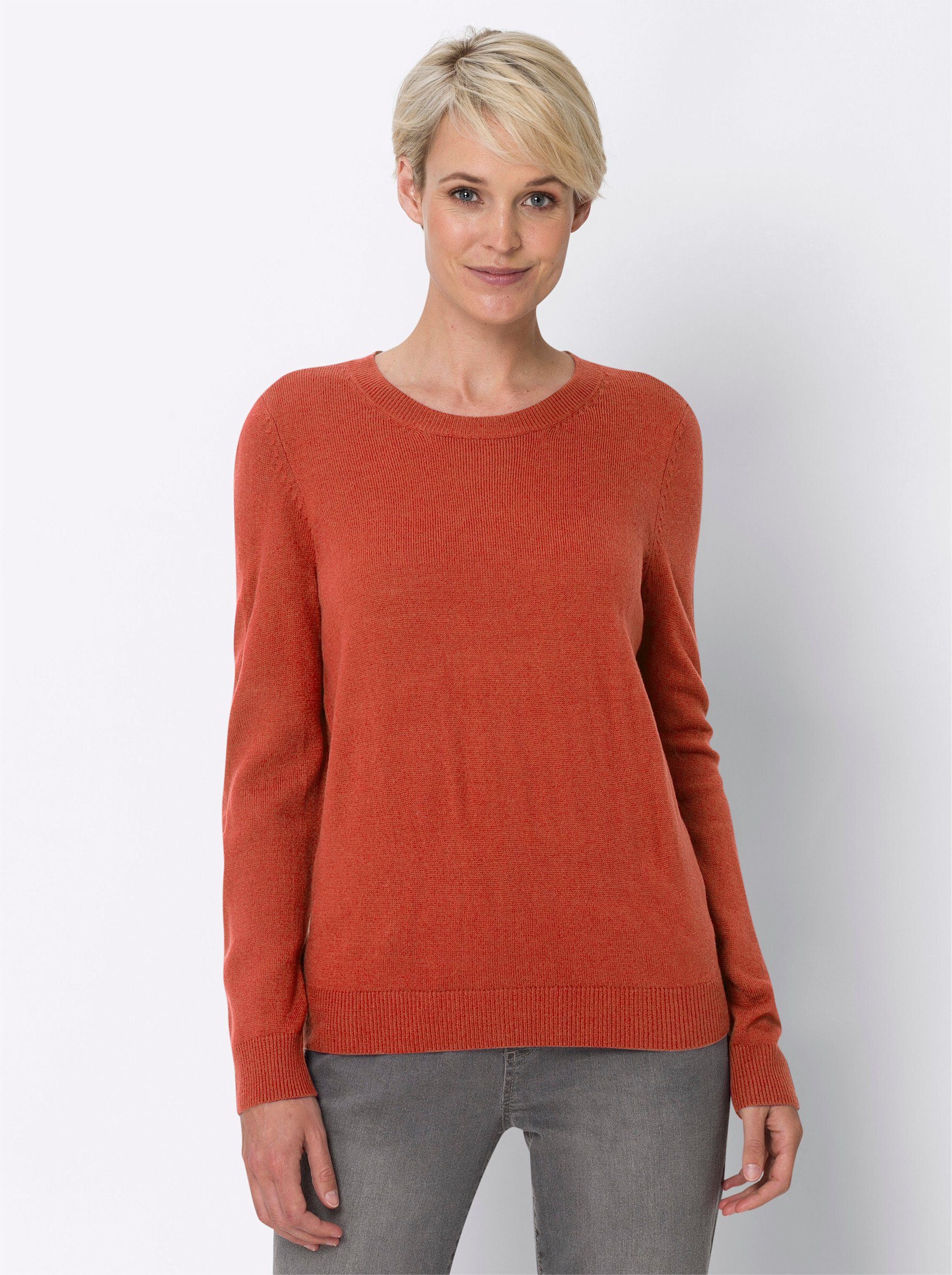 Sieh an! Strickpullover Rundhalspullover günstig online kaufen