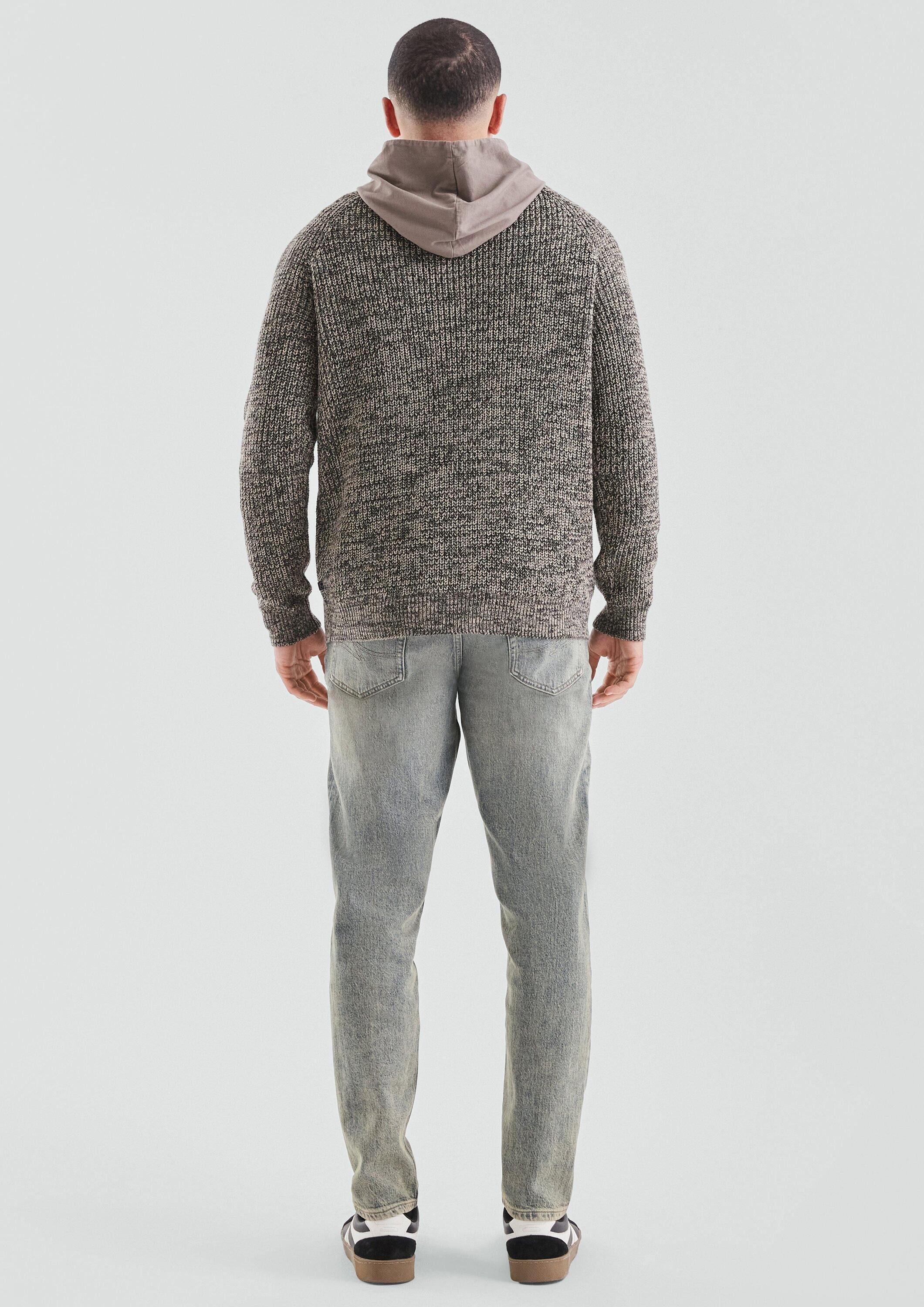 QS Longpullover Strickpullover Melierter Pullover