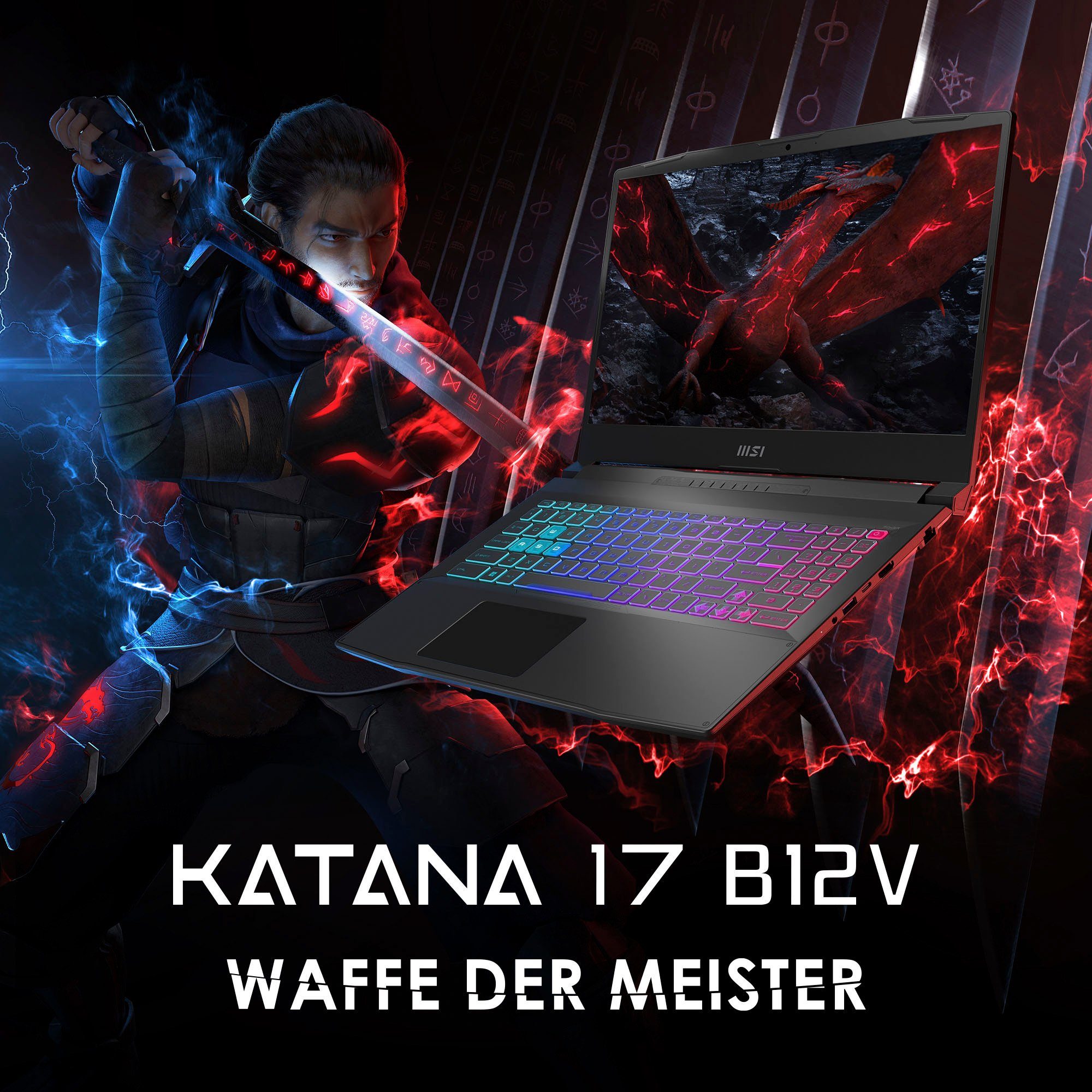 MSI Katana 17 B12VFK-406 Gaming-Notebook (43,9 cm/17,3 12650H, GB Core 1000 RTX SSD) GeForce 4060, Intel Zoll, i7