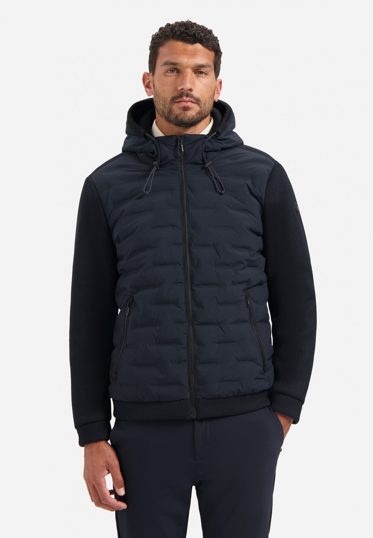 NO EXCESS Steppjacke No Excess Jacke mit Strickärmeln günstig online kaufen