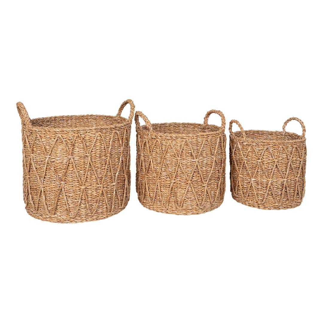 House Nordic Allzweckkorb Krabi Korb Satz von 3 Stk. natur.