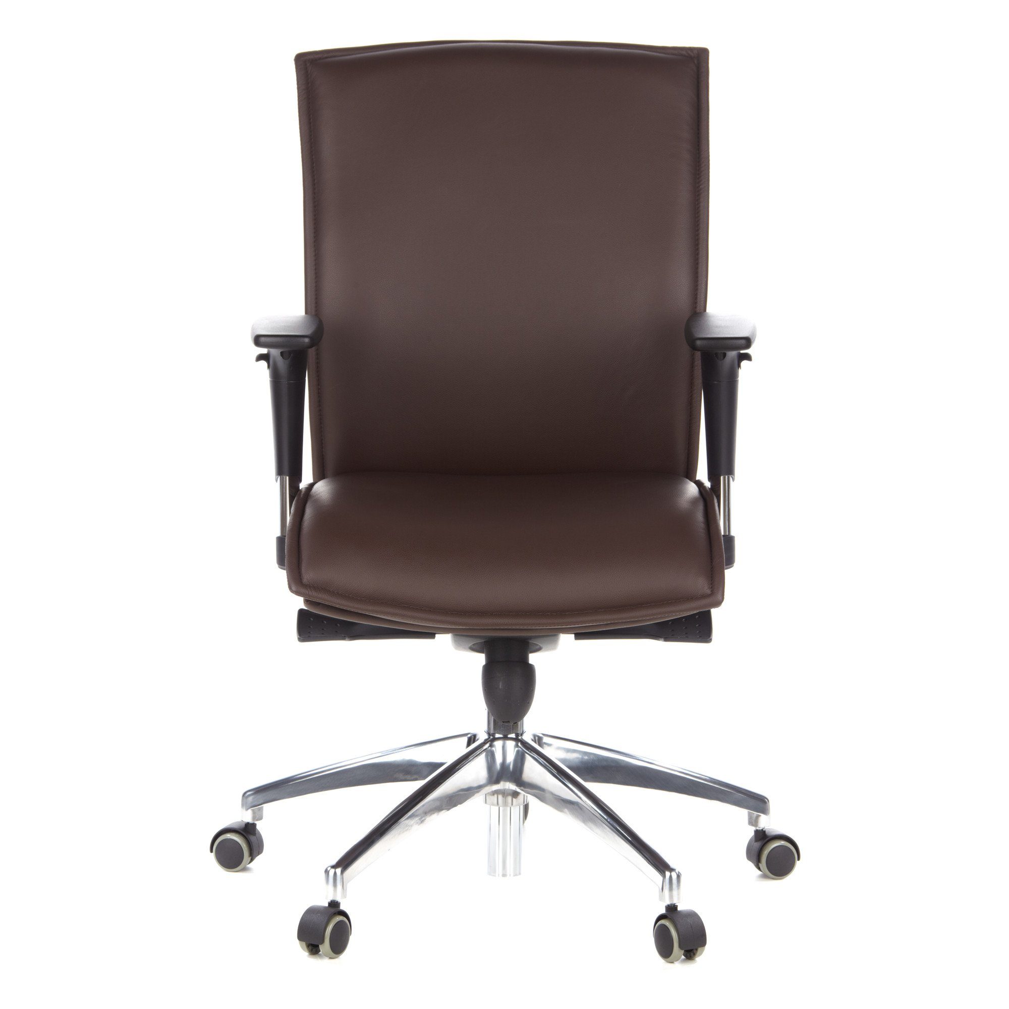hjh OFFICE Drehstuhl Luxus Chefsessel MURANO 10 Leder (1 St), Bürostuhl ergonomisch Dunkelbraun