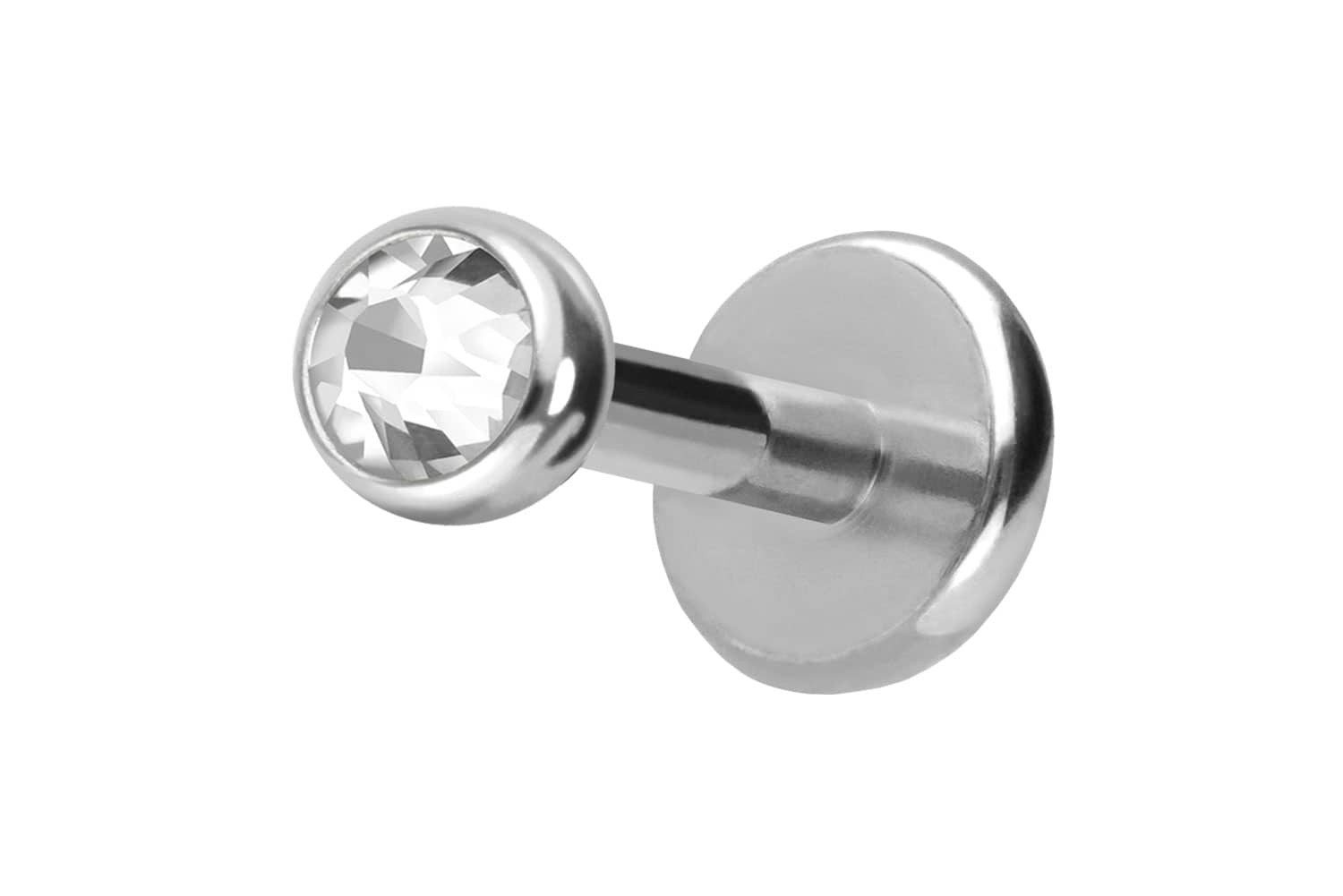 PIERCINGLINE Piercing-Set Titan Labret mit Push Fit KRISTALL (Labrets, 1-tl günstig online kaufen