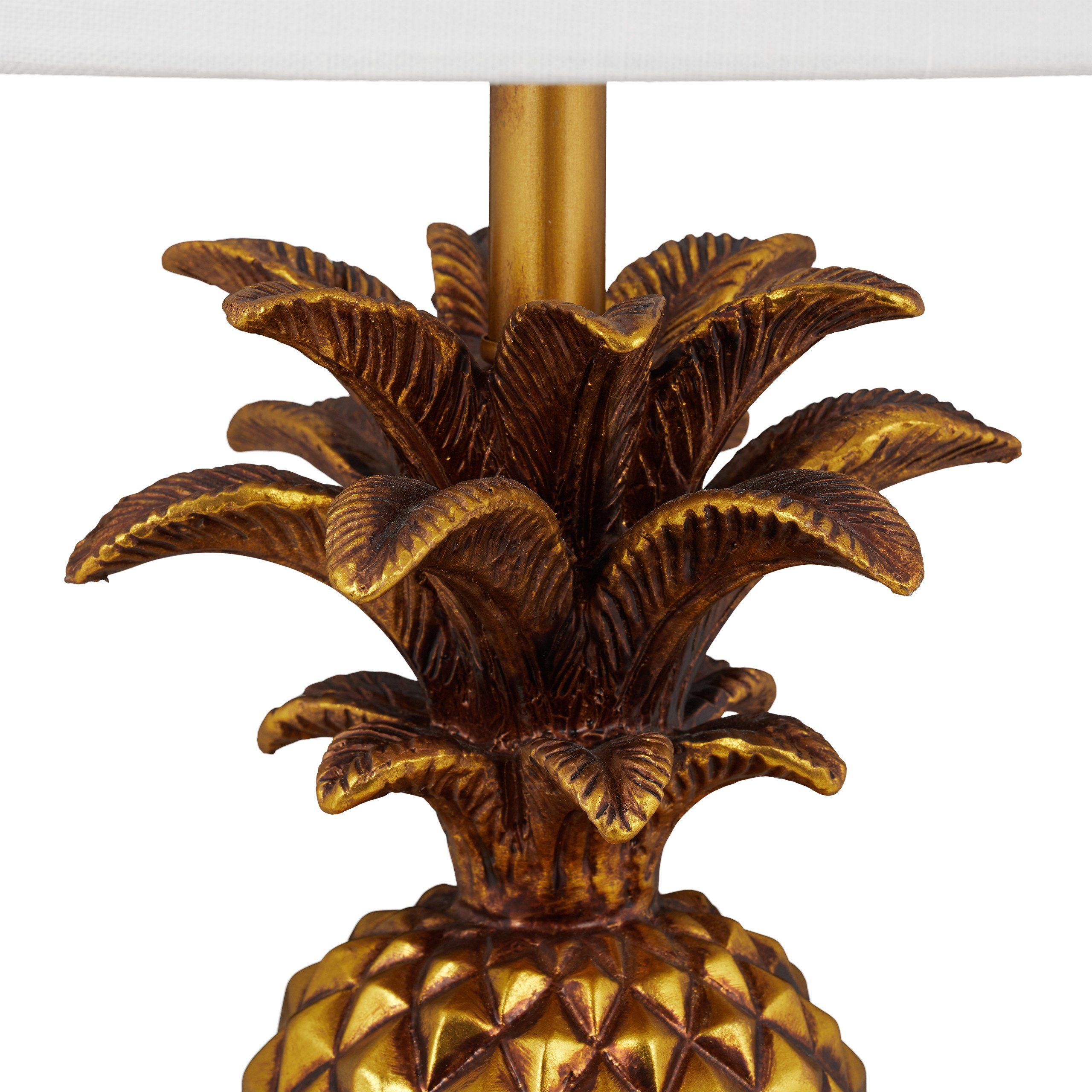 Tischlampe Ananas Tischleuchte gold relaxdays
