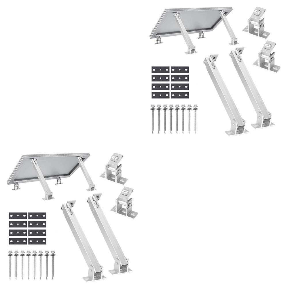 Divit Balkonkraftwerk Set 2x Halterung Solarmodul verstellbar 0 - 60 Grad SH1 Wand / Flachda