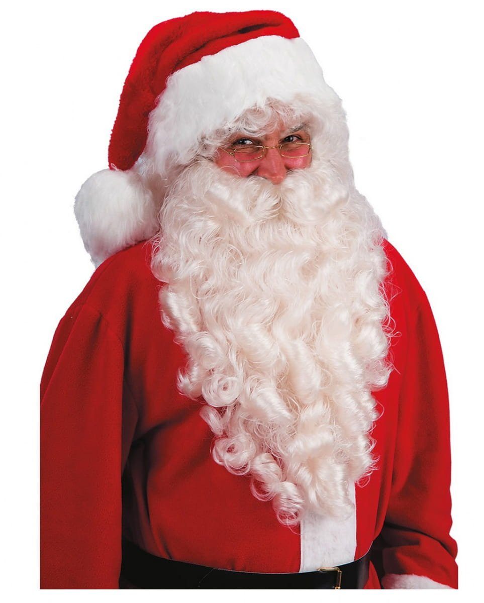 Kostüm-Perücke Weihnachtsmann Nikolaus Bart Deluxe
