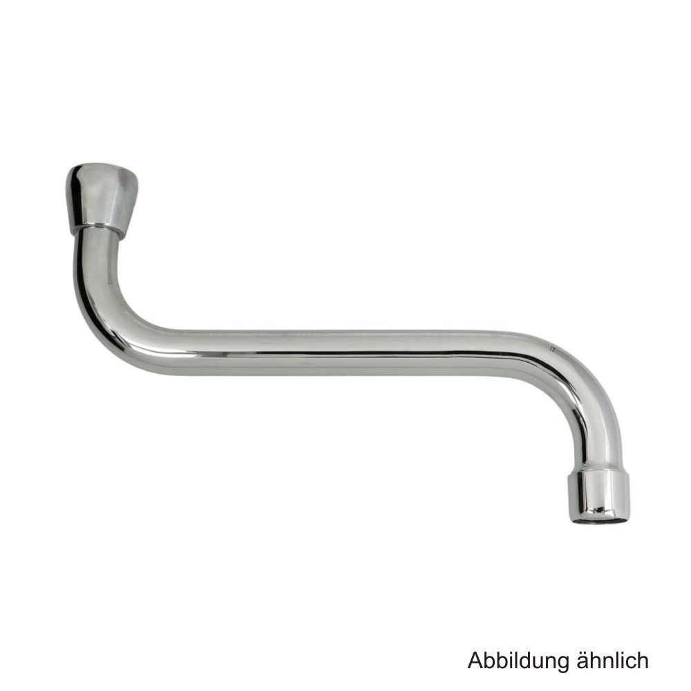 ASW Badarmatur Universal-S-Auslauf, flachdichtend, Ausladung 150 mm