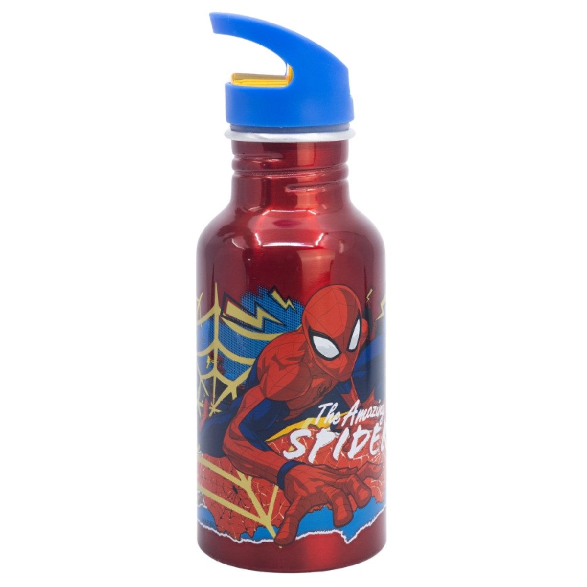 Spiderman Trinkflasche Wasserflasche 545 ml Flasche mit Trinkaufsatz und Schraubverschluss